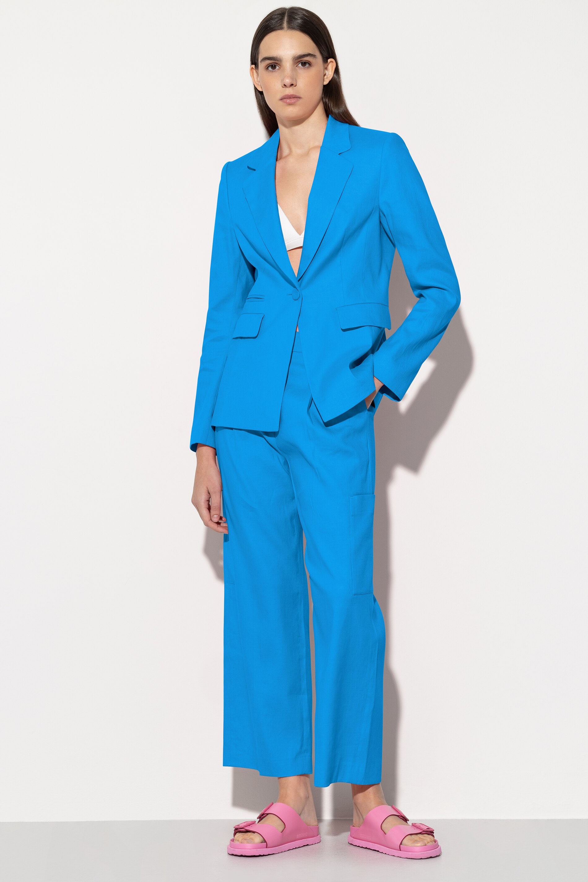 Blazer aus Leinen-Mix