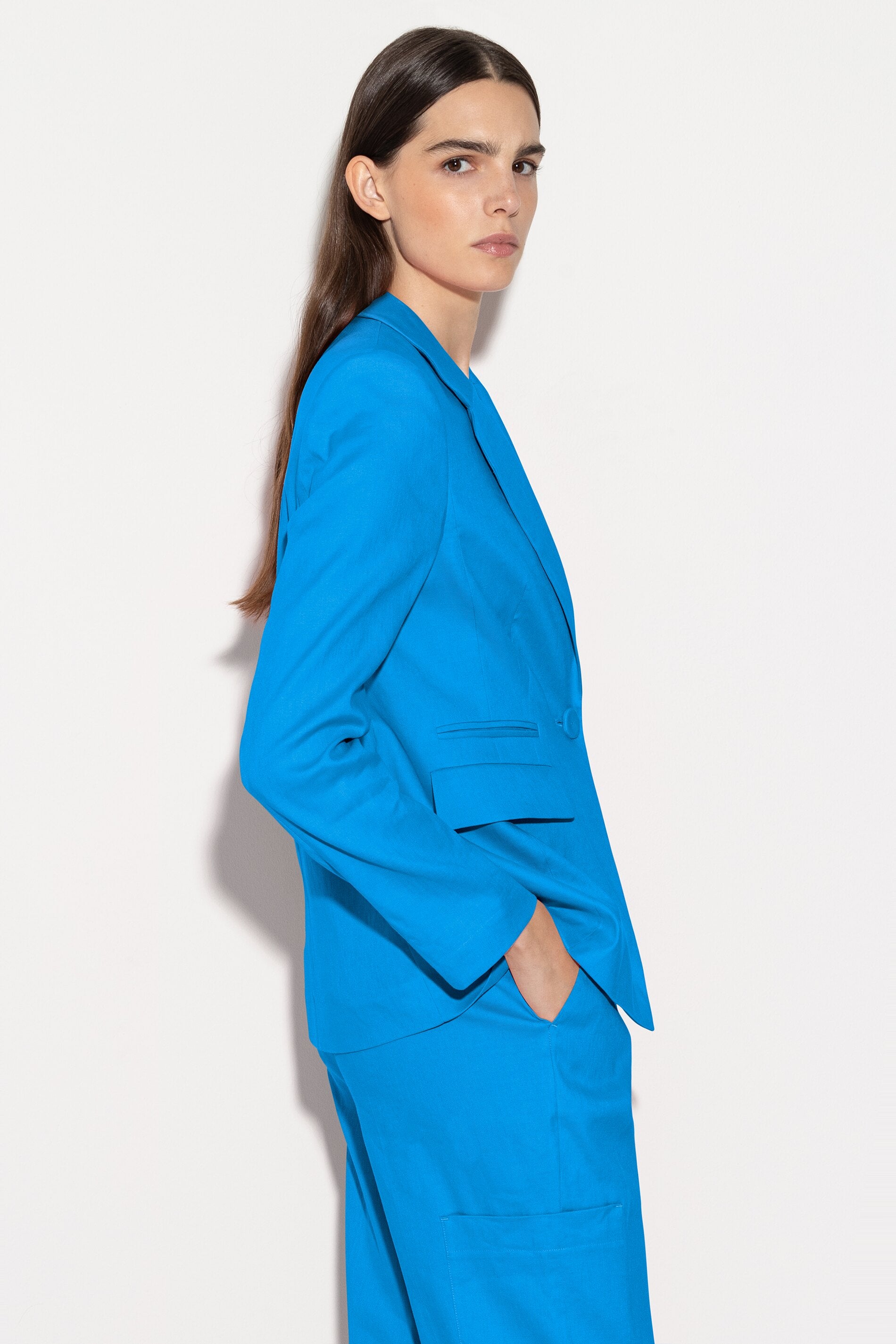 Blazer aus Leinen-Mix