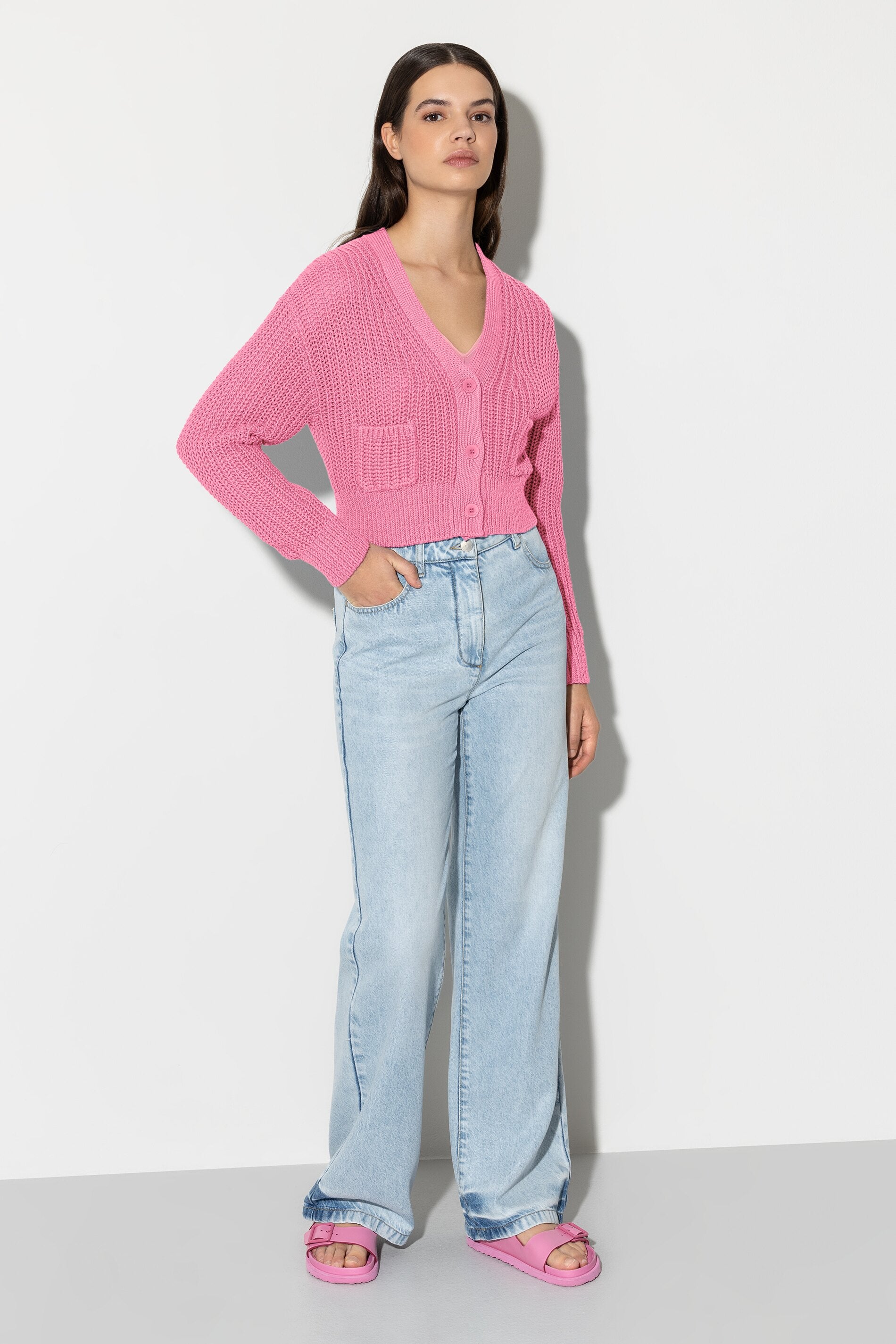 Cardigan in Rippstrick