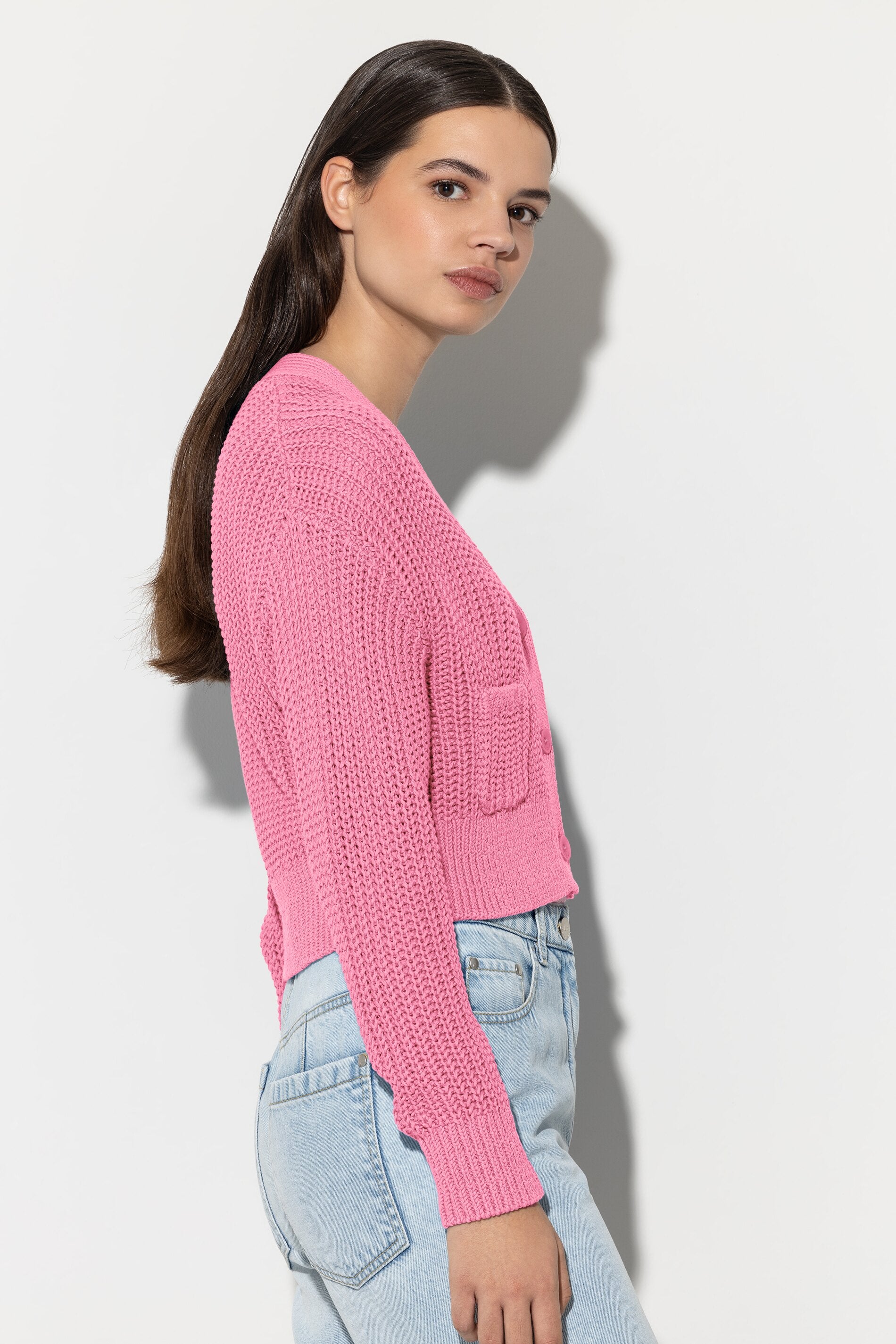 Cardigan in Rippstrick