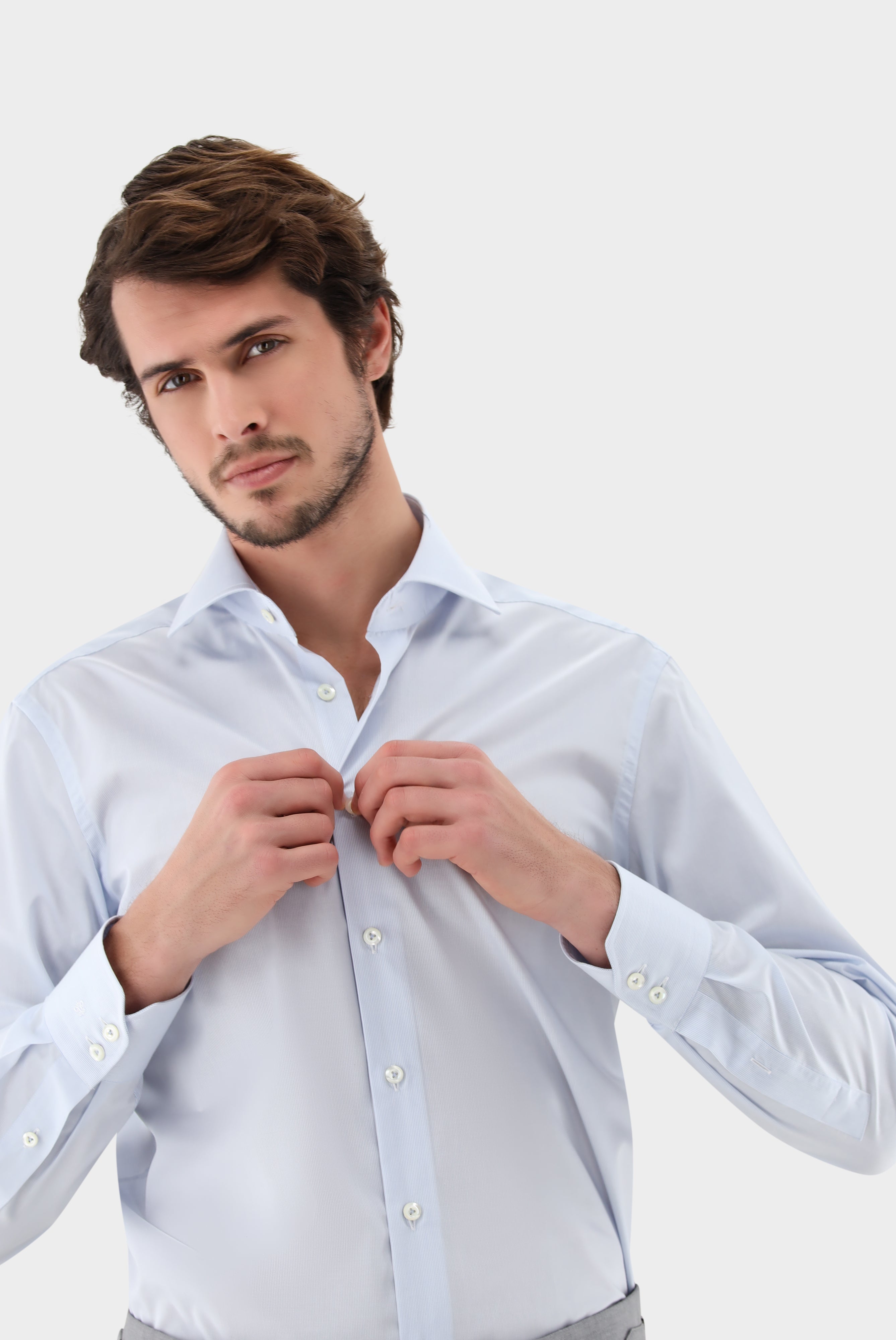Non-iron twill shirt, tailor fit