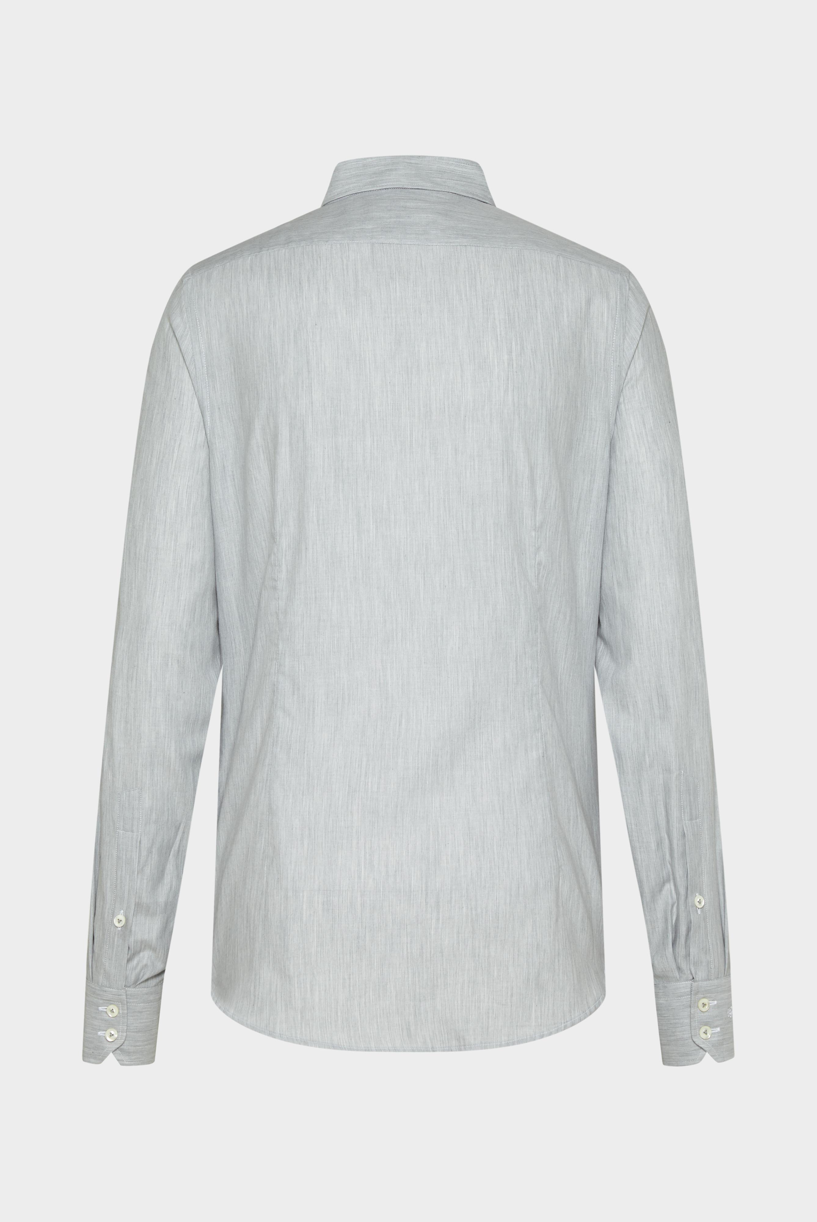 Hemd aus Baumwoll-Dobby mit Stretch-Anteil Grau
