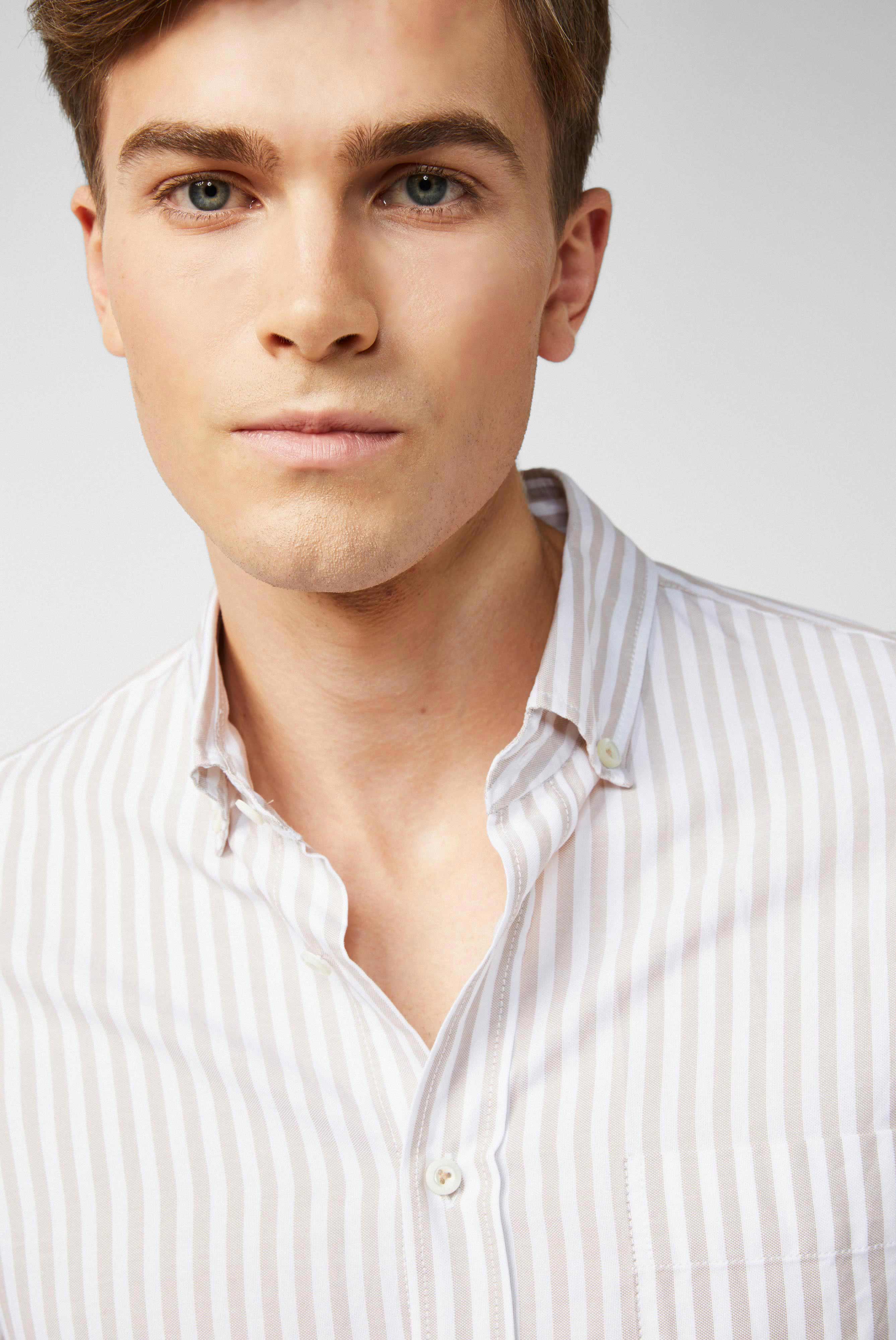 Striped button-down Oxford shirt