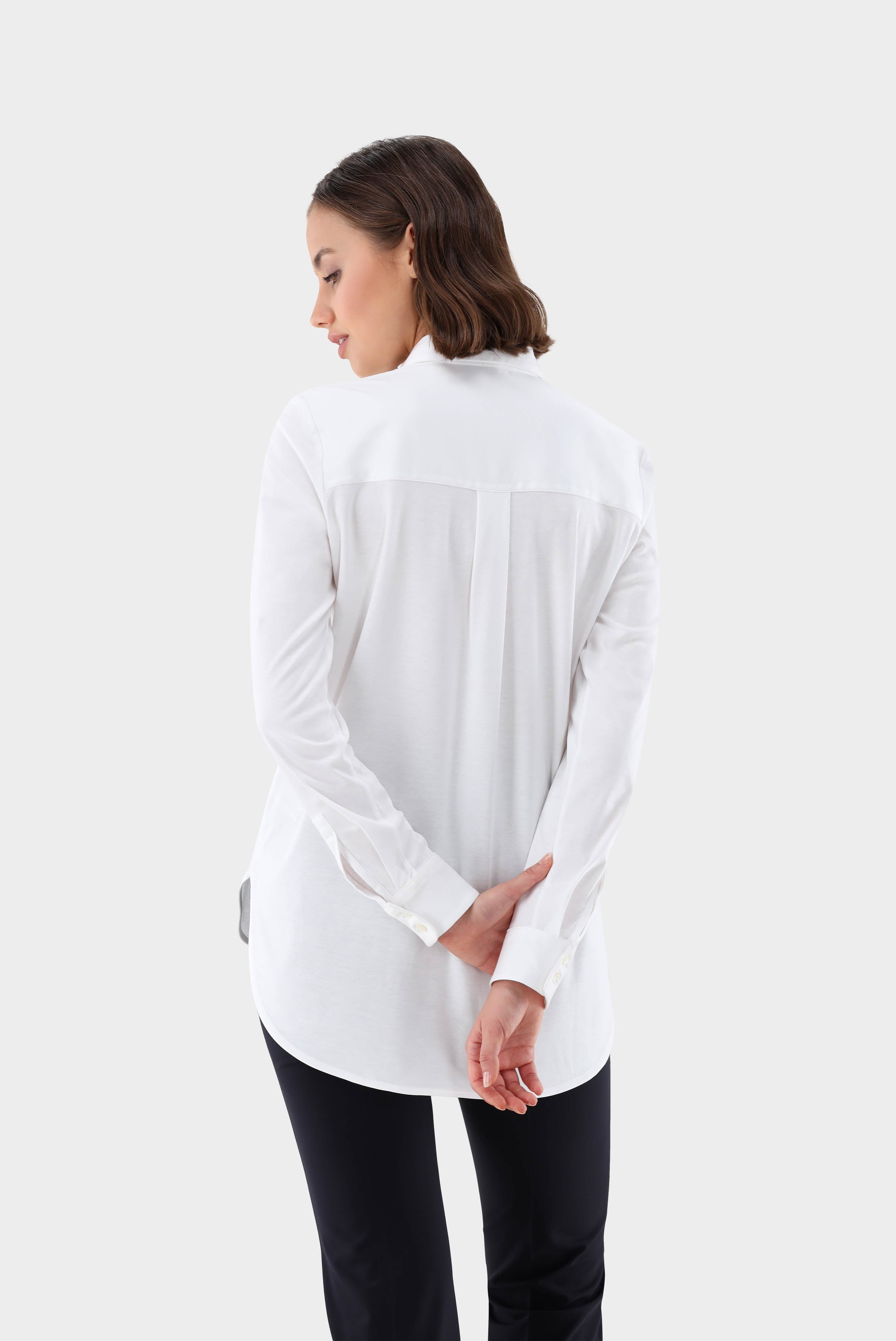 Jersey Hemdbluse