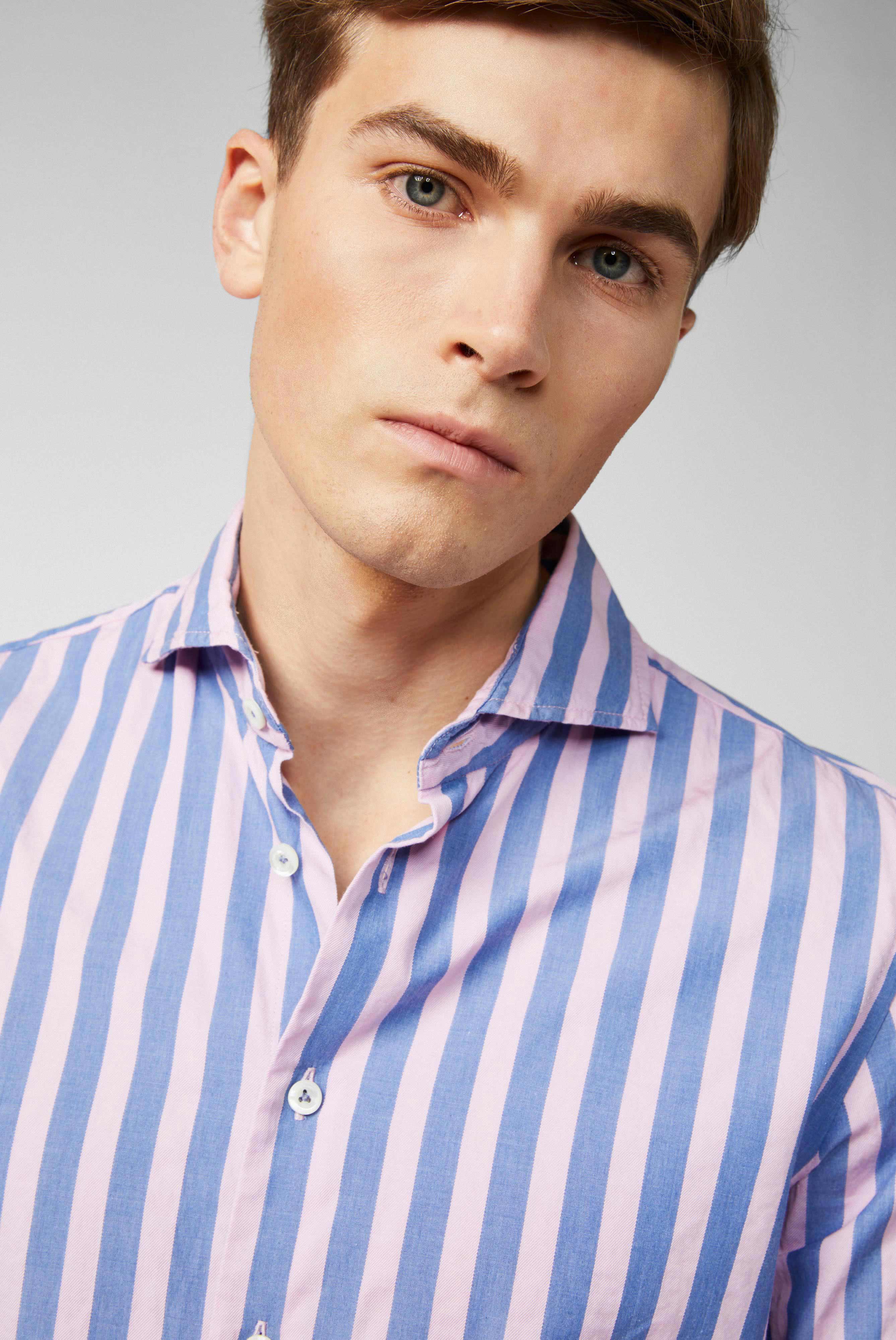 Textured Bengal-striped shirt