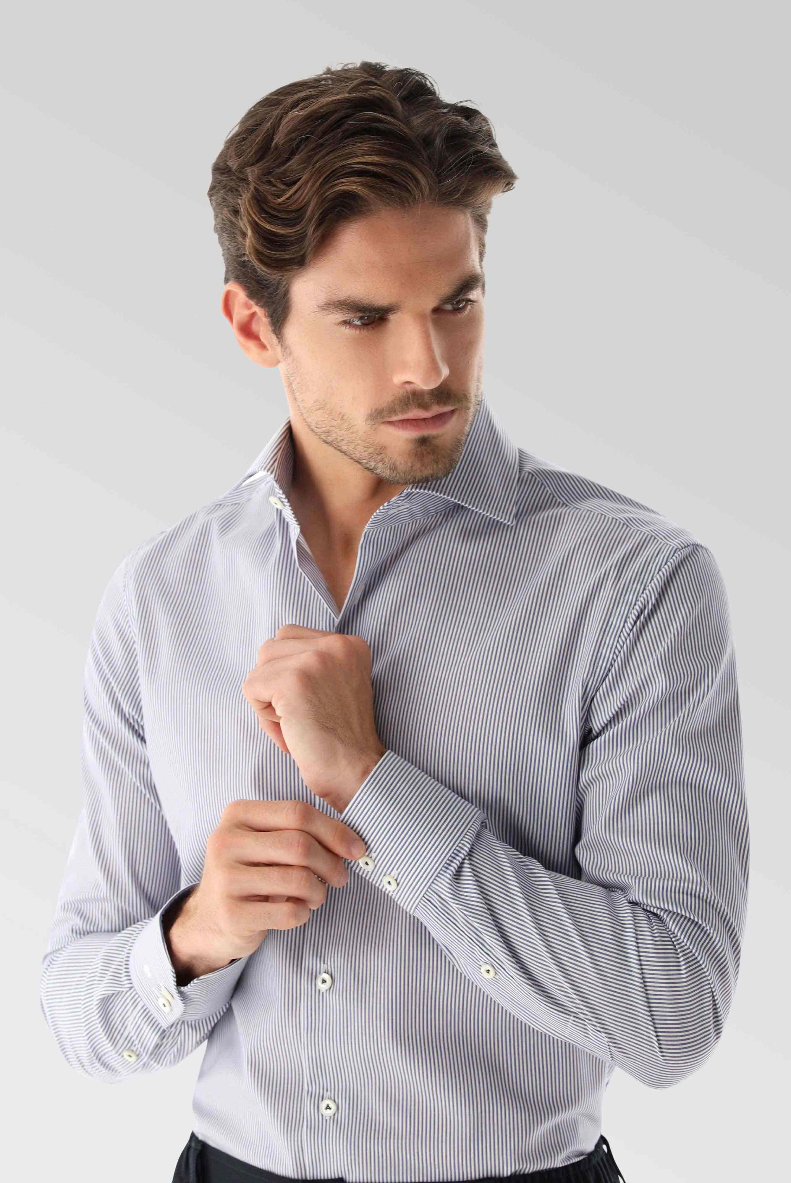 Non-iron twill shirt, slim fit