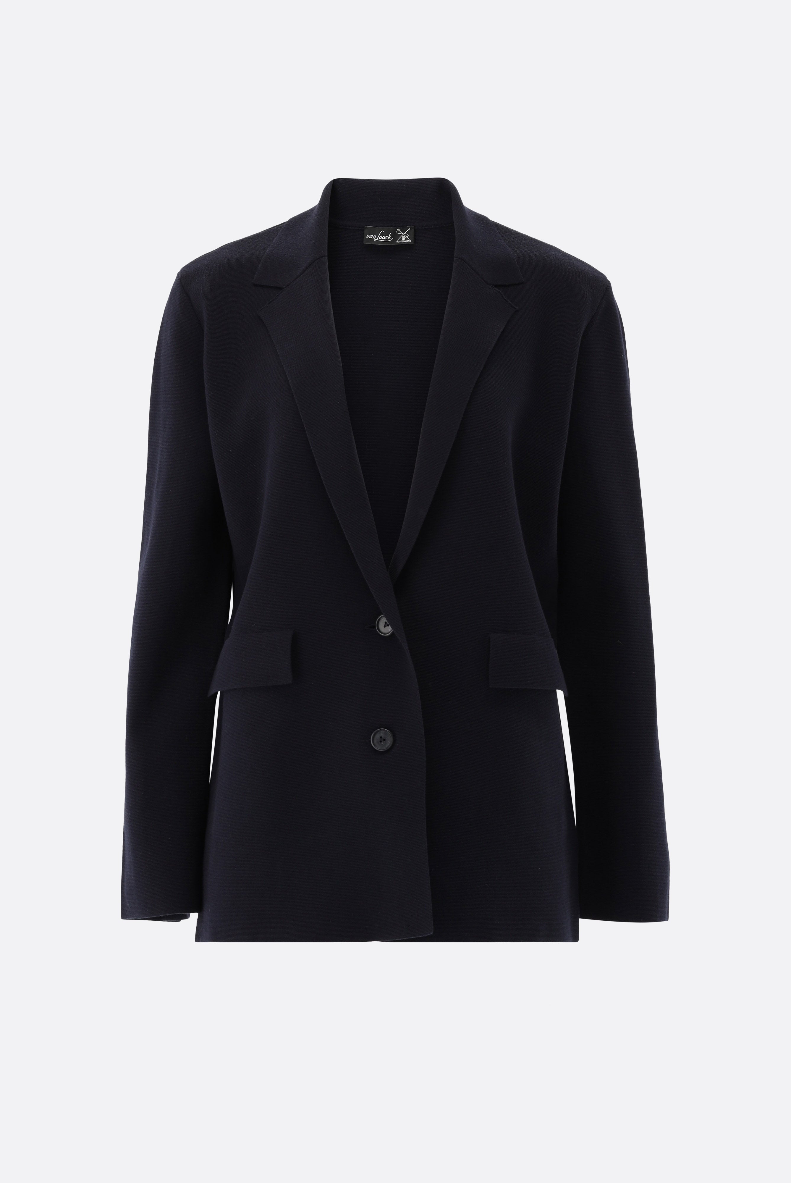 Van Laack-Strick Blazer aus Air Cotton-Jacken & Mäntel-Black-Deal-Outlet-by-ARCHIVIST