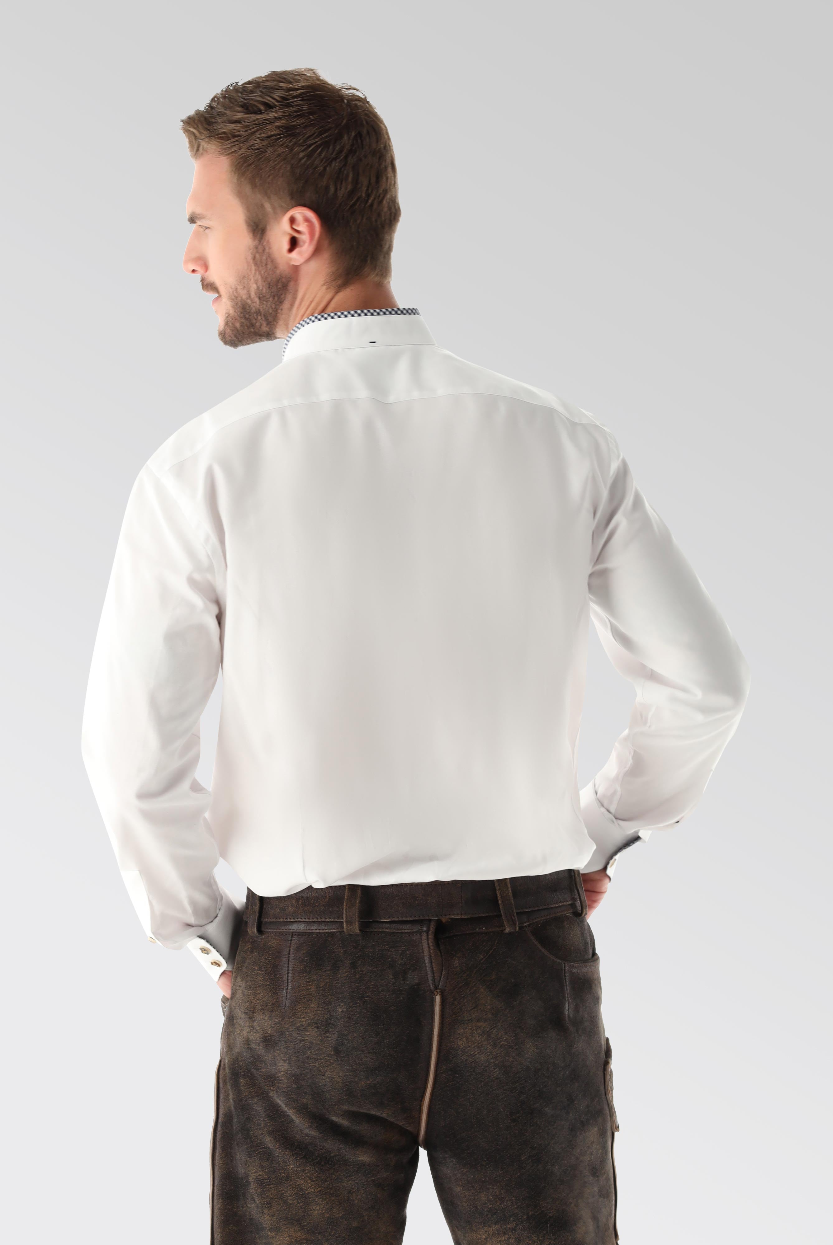 Van Laack-Oxford Trachtenhemd mit blau-karierten Farbdetails Tailor Fit-Hemden & Blusen-Black-Deal-Outlet-by-ARCHIVIST