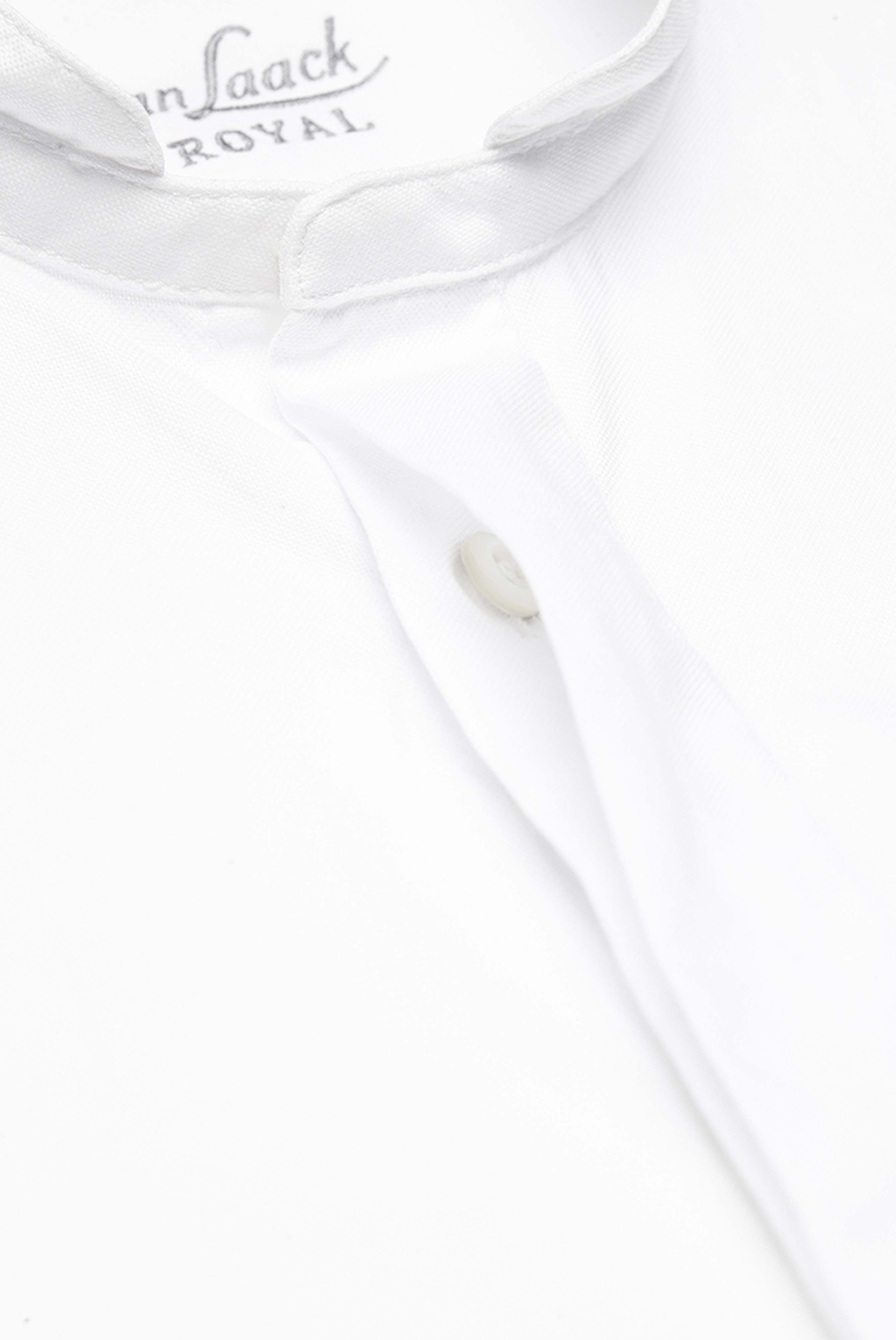 Van Laack-Weich gewaschenes Hemd mit Stehkragen aus Bio-Baumwolle Slim Fit Weiß-Hemden & Blusen-Black-Deal-Outlet-by-ARCHIVIST