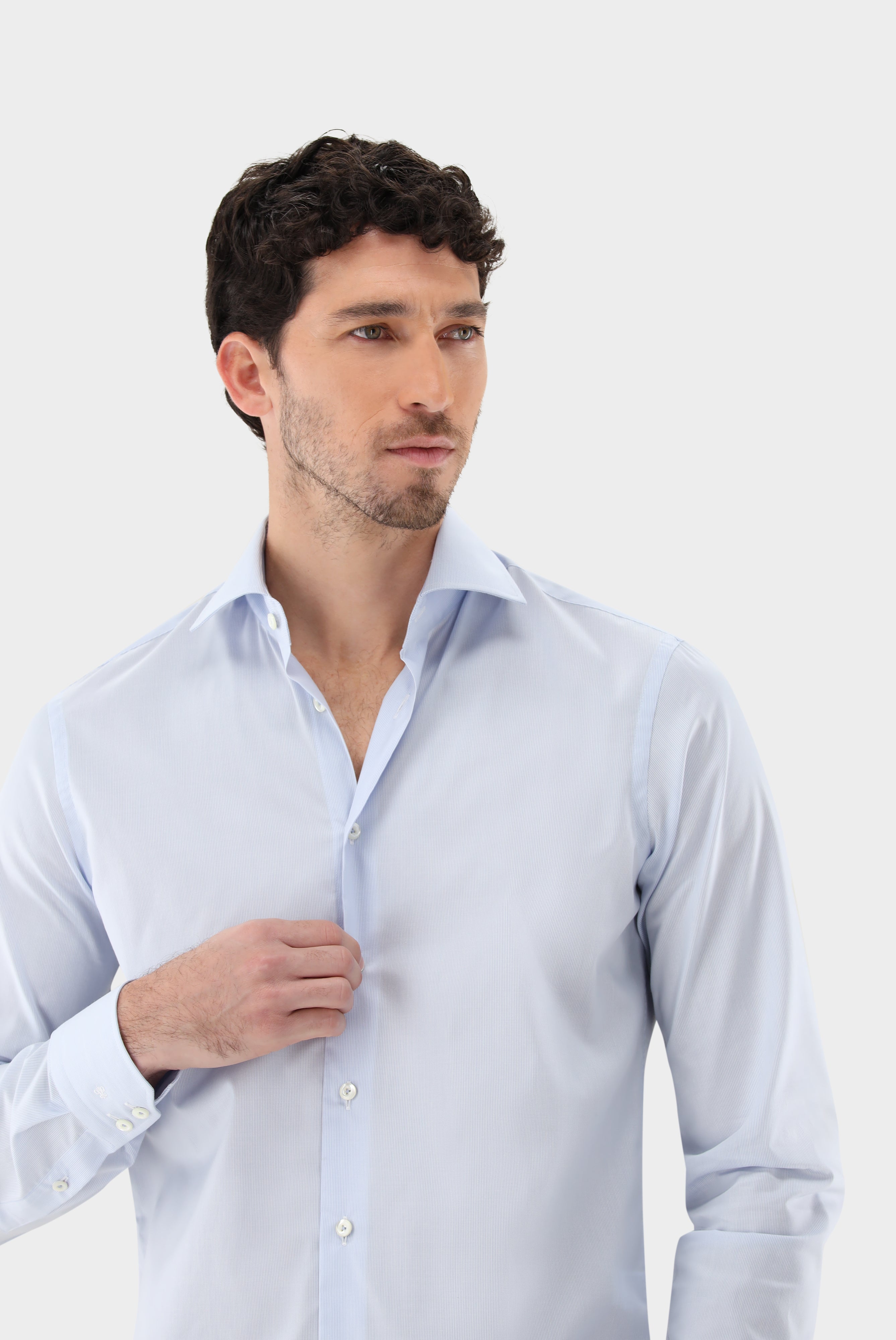 Non-iron twill shirt, slim fit