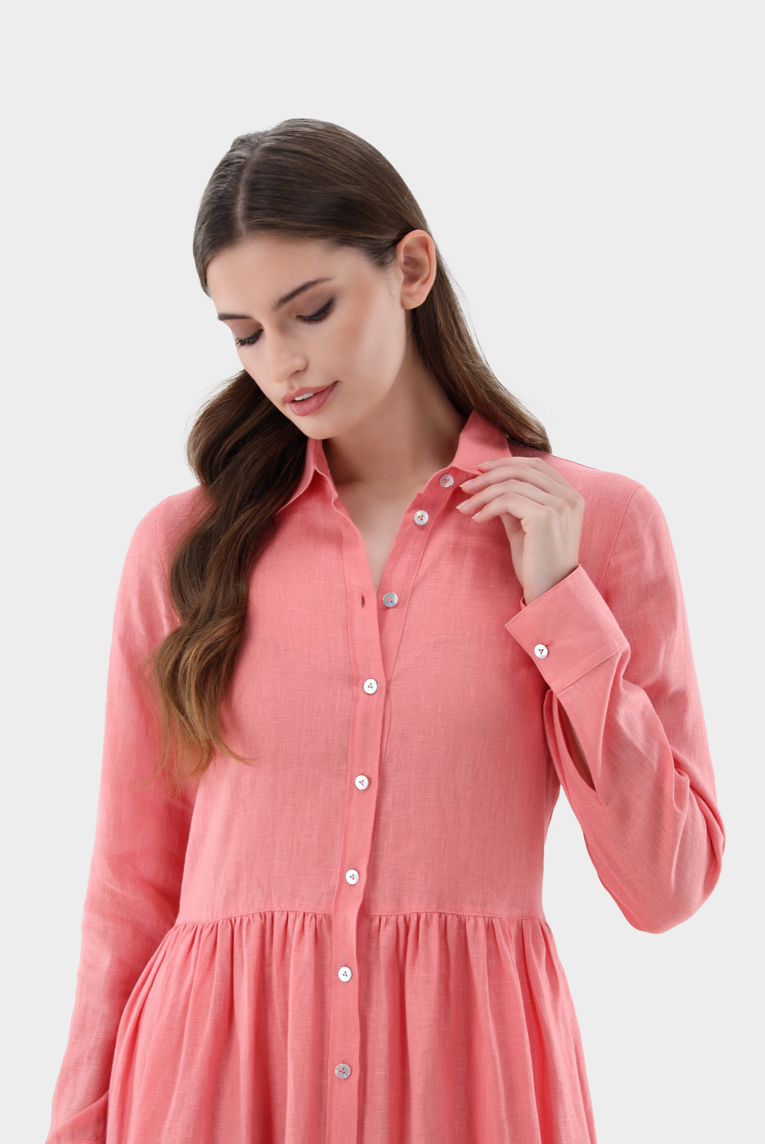 Van Laack-Midi-Hemdblusenkleid aus Leinen-Kleider & Röcke-Black-Deal-Outlet-by-ARCHIVIST