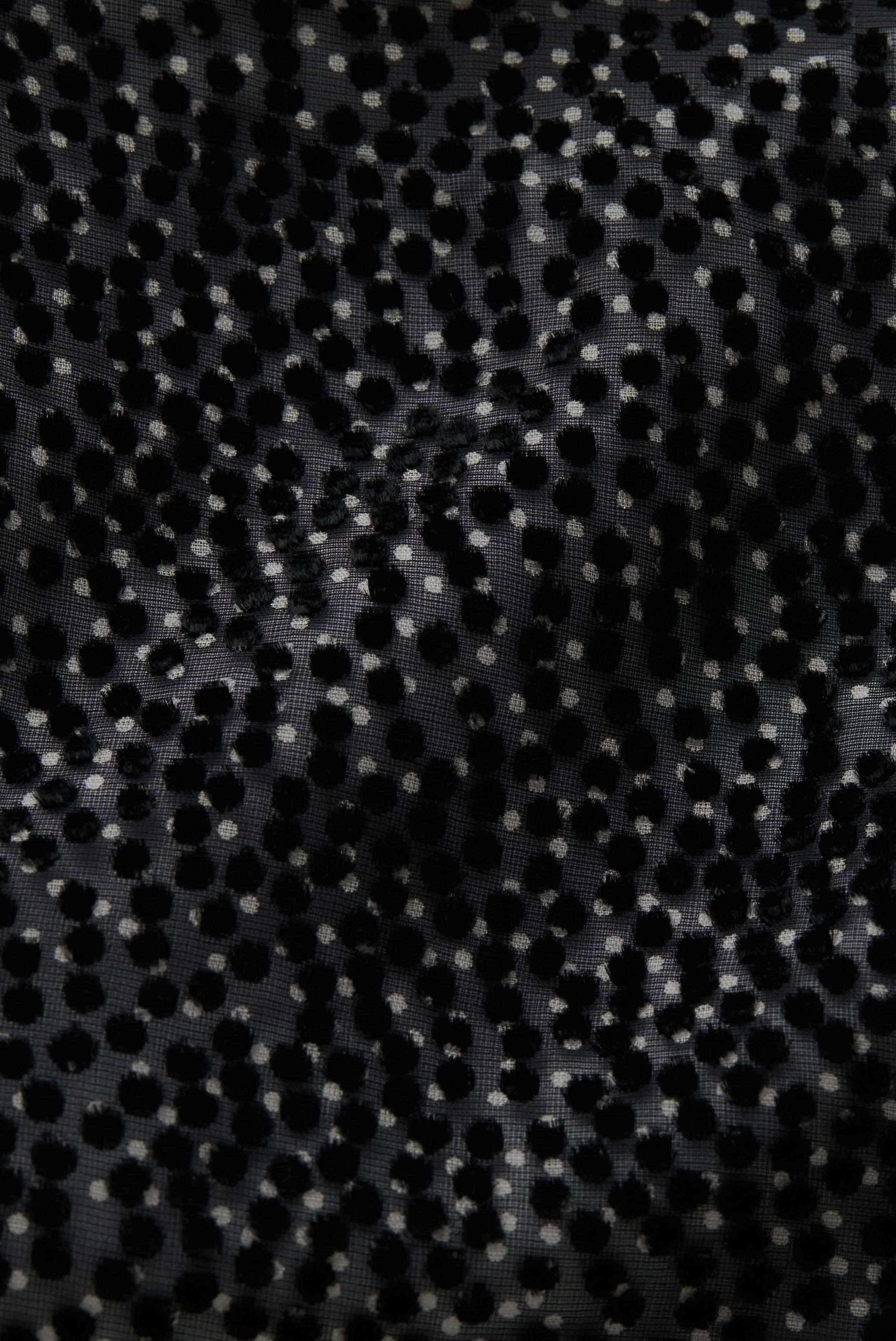 Devoré Hemdbluse Bedruckt Schwarz