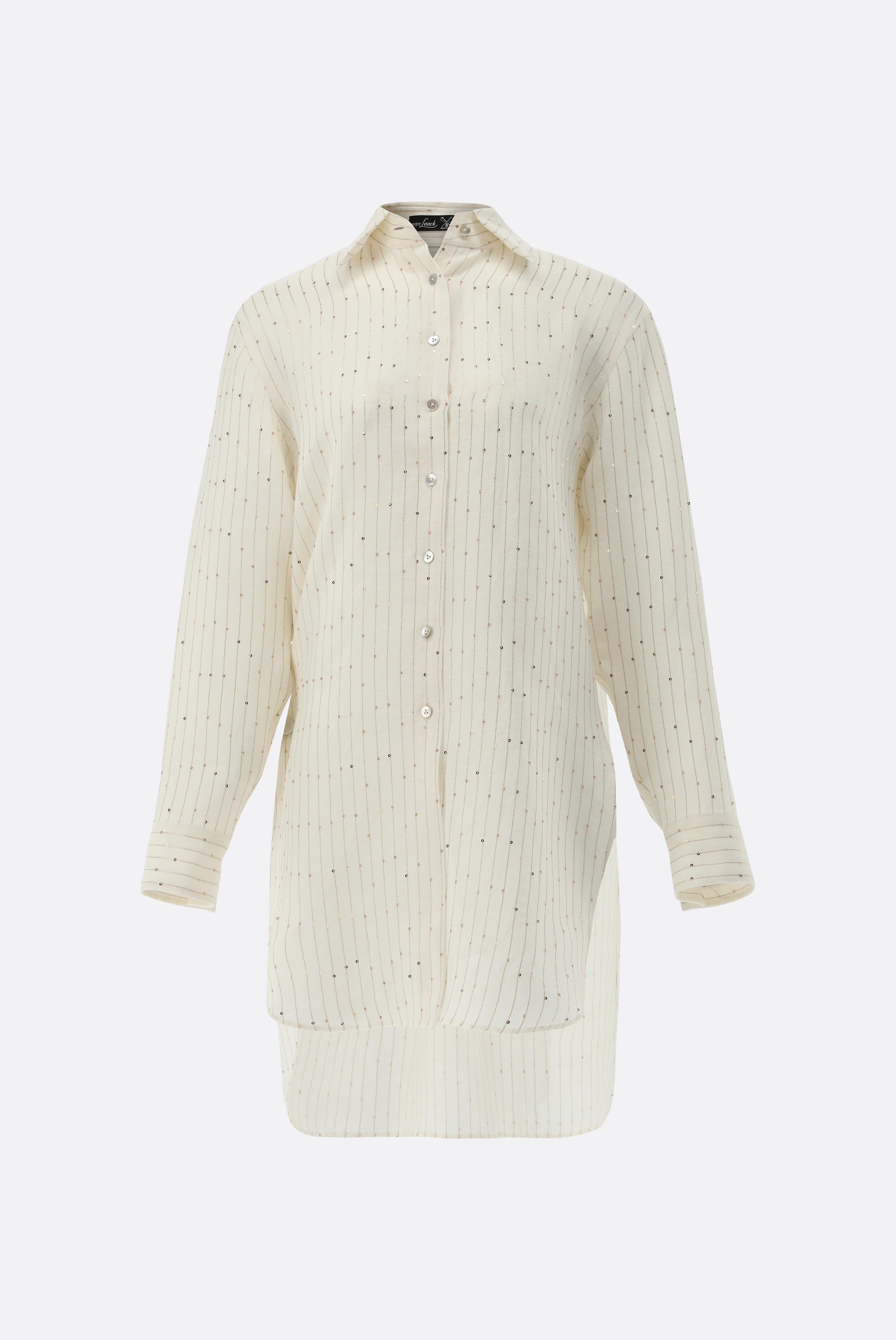 Van Laack-Loose Fit Hemdbluse mit Pailletten und Stickerei-Hemden & Blusen-Black-Deal-Outlet-by-ARCHIVIST