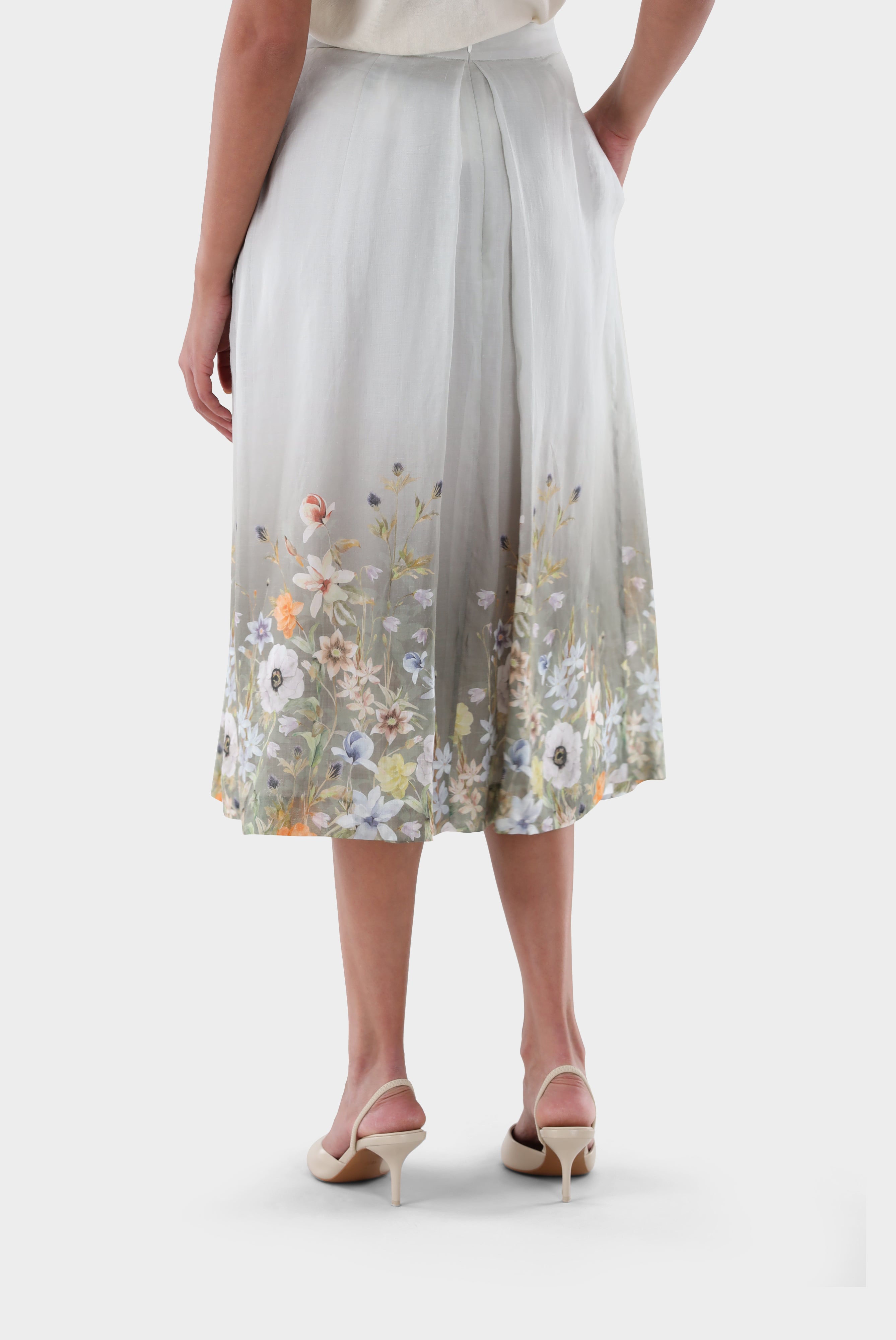 Van Laack-Midi-Rock mit Blumenmuster-Kleider & Röcke-Black-Deal-Outlet-by-ARCHIVIST