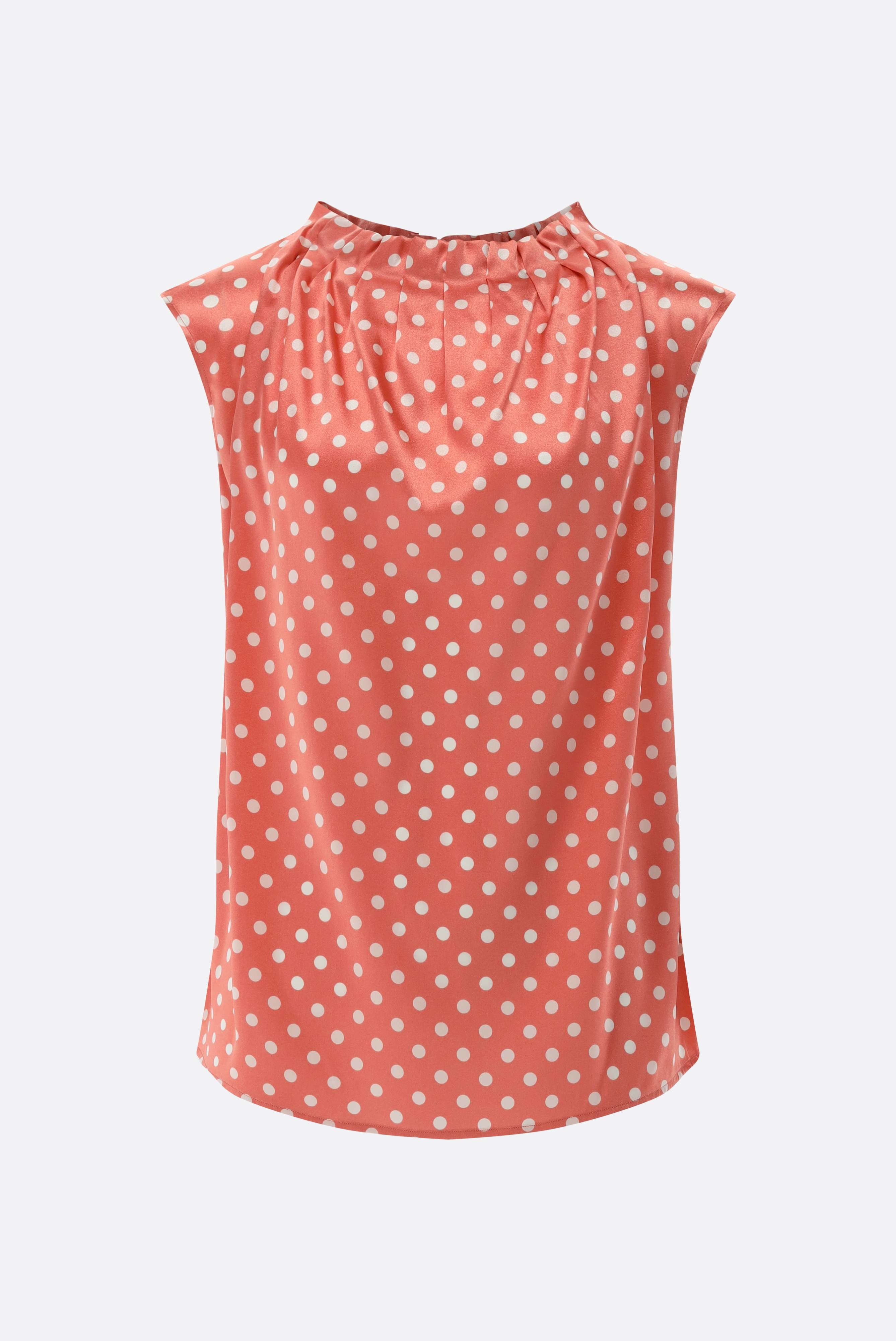 Van Laack-Ärmellose Bluse aus Seide mit Tupfen-Druck-Hemden & Blusen-Black-Deal-Outlet-by-ARCHIVIST