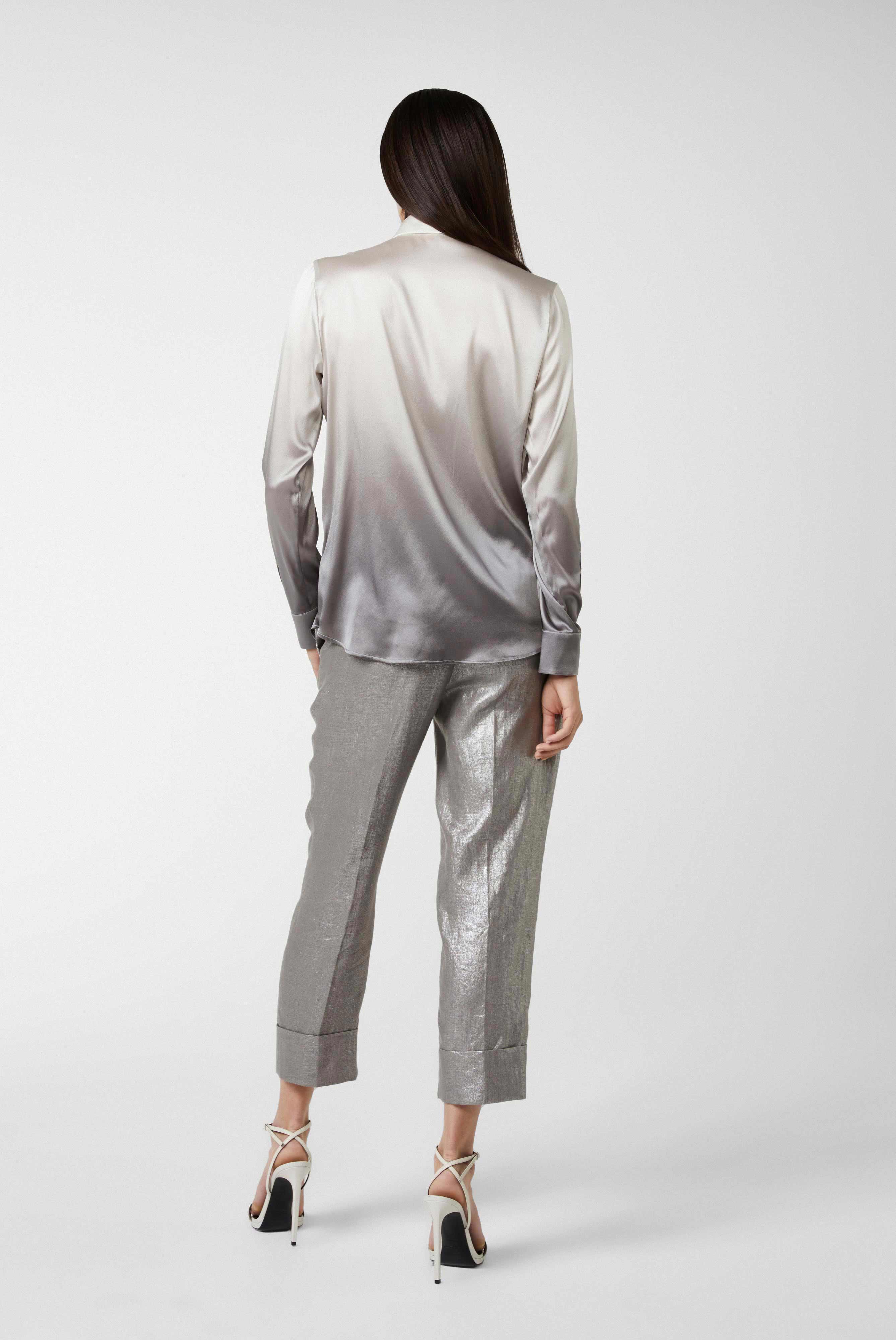 Van Laack-Cropped-Hose mit Umschlag und Falten aus Leinen Grau-Hosen-Black-Deal-Outlet-by-ARCHIVIST