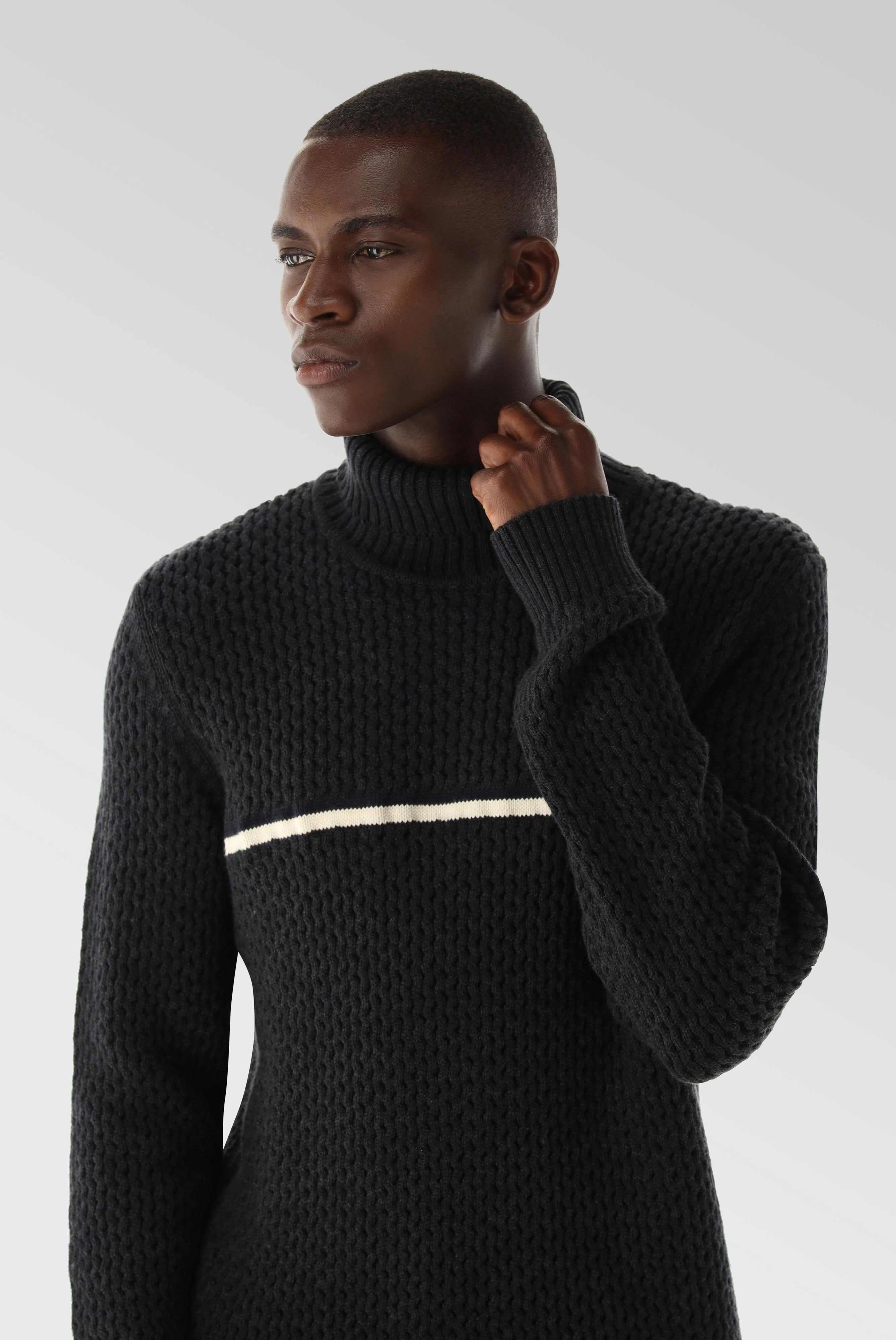 Van Laack-Rollkragenpullover mit Merino und Baumwolle-Strick & Pullover-Black-Deal-Outlet-by-ARCHIVIST