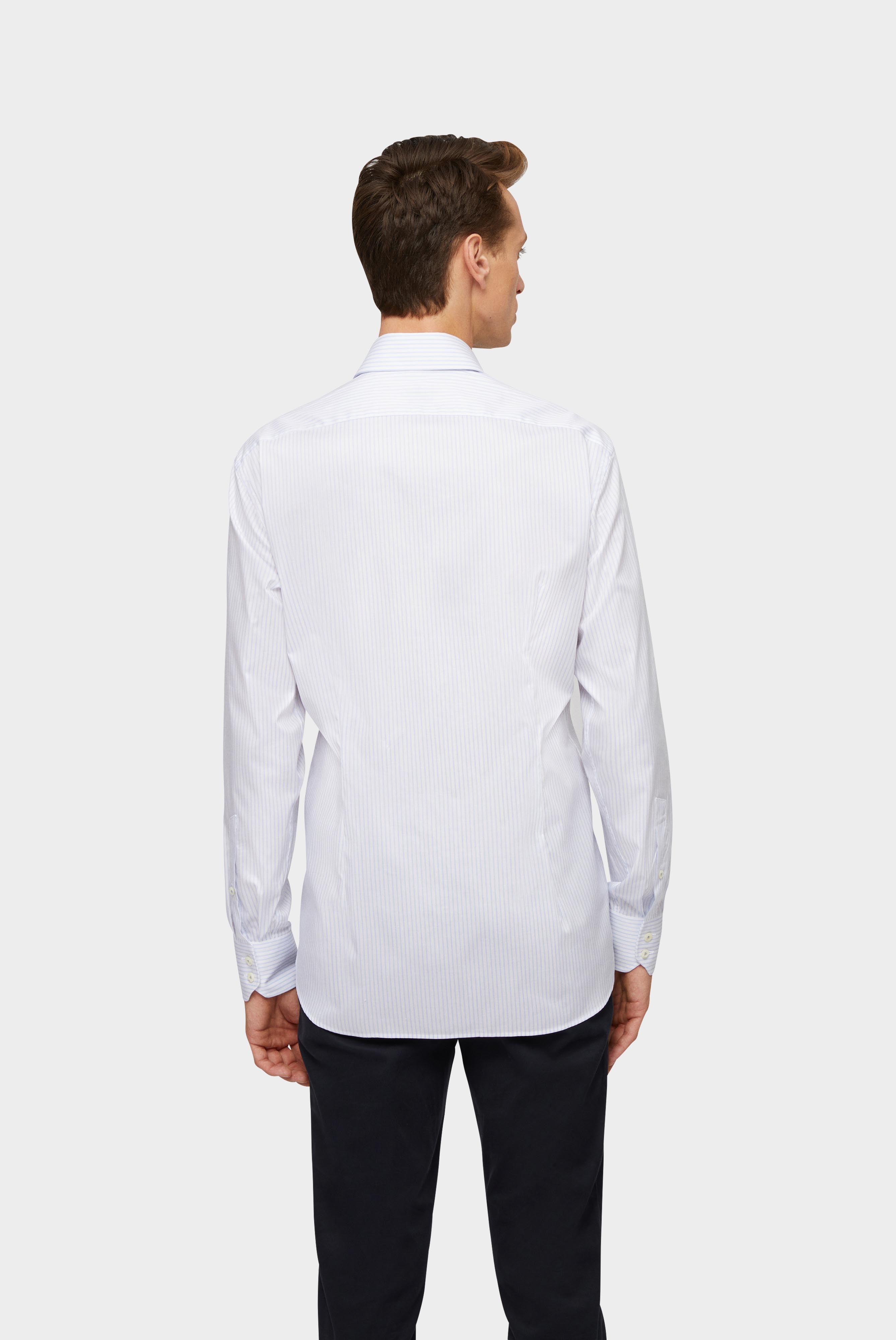 Van Laack-Bügelfreies Twill Business Hemd Tailor Fit Hellblau Gestreift-Hemden & Blusen-Black-Deal-Outlet-by-ARCHIVIST