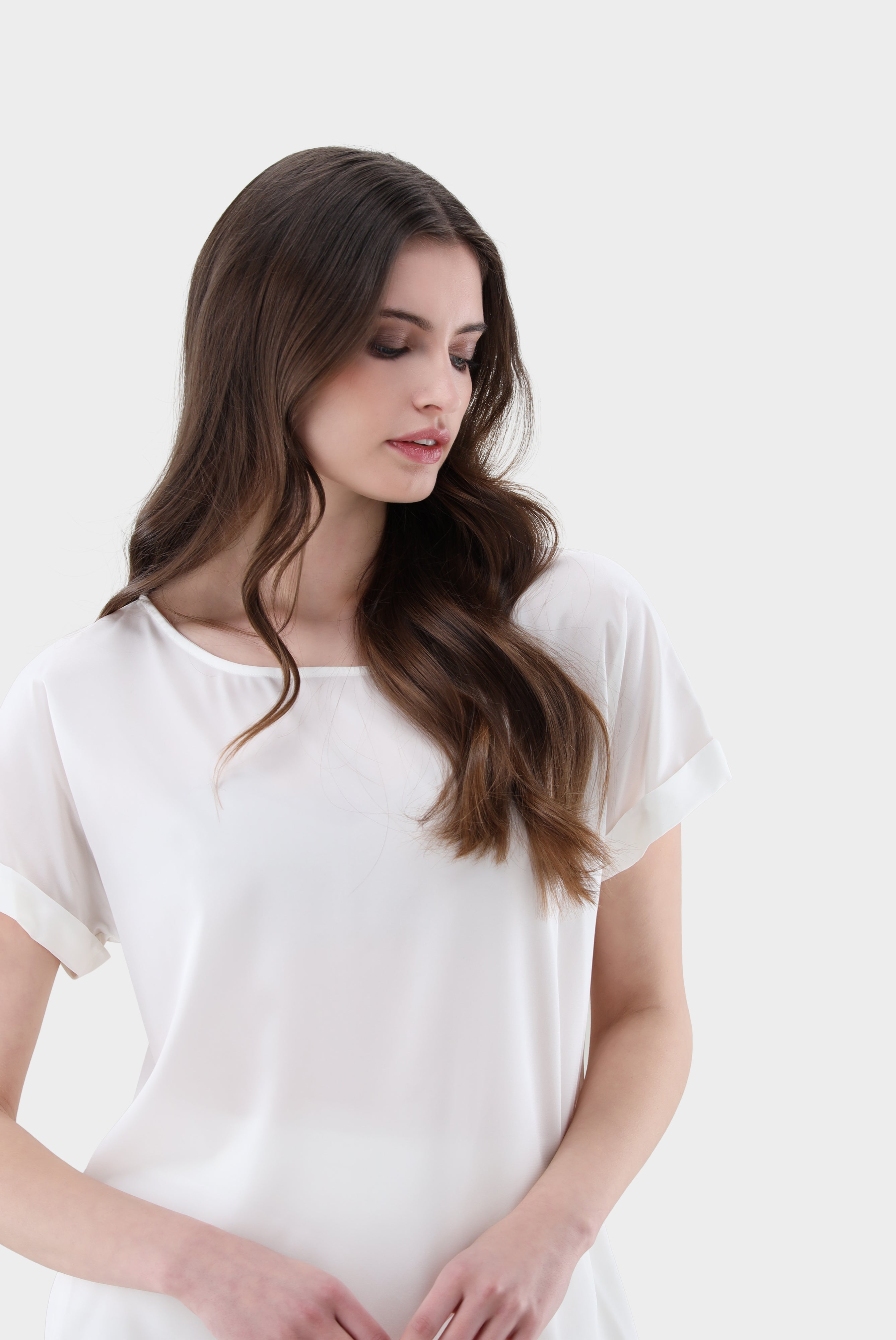 Blusentop aus Seide mit Stretch