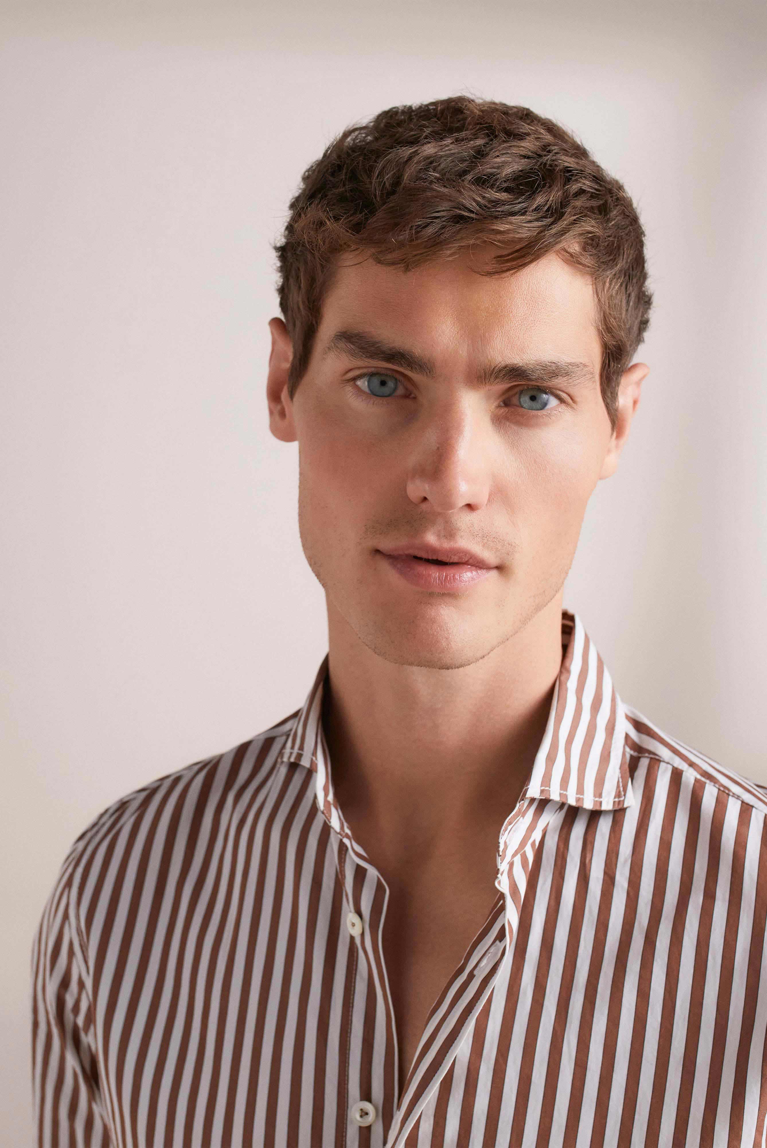 Van Laack-Sommerliches Hemd Slim Fit Gestreift Braun Weiß-Hemden & Blusen-Black-Deal-Outlet-by-ARCHIVIST