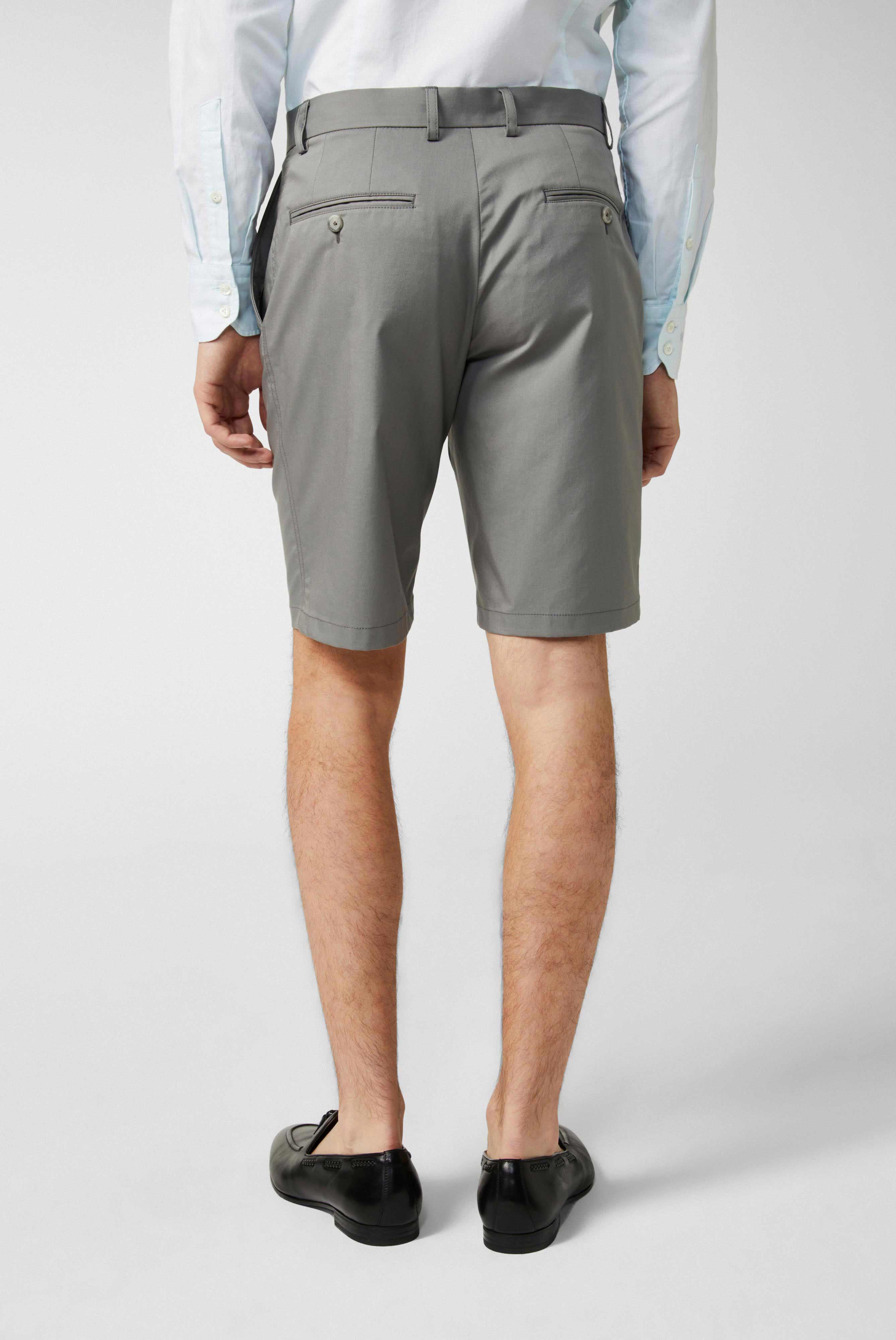 Slim fit cotton stretch shorts, grey