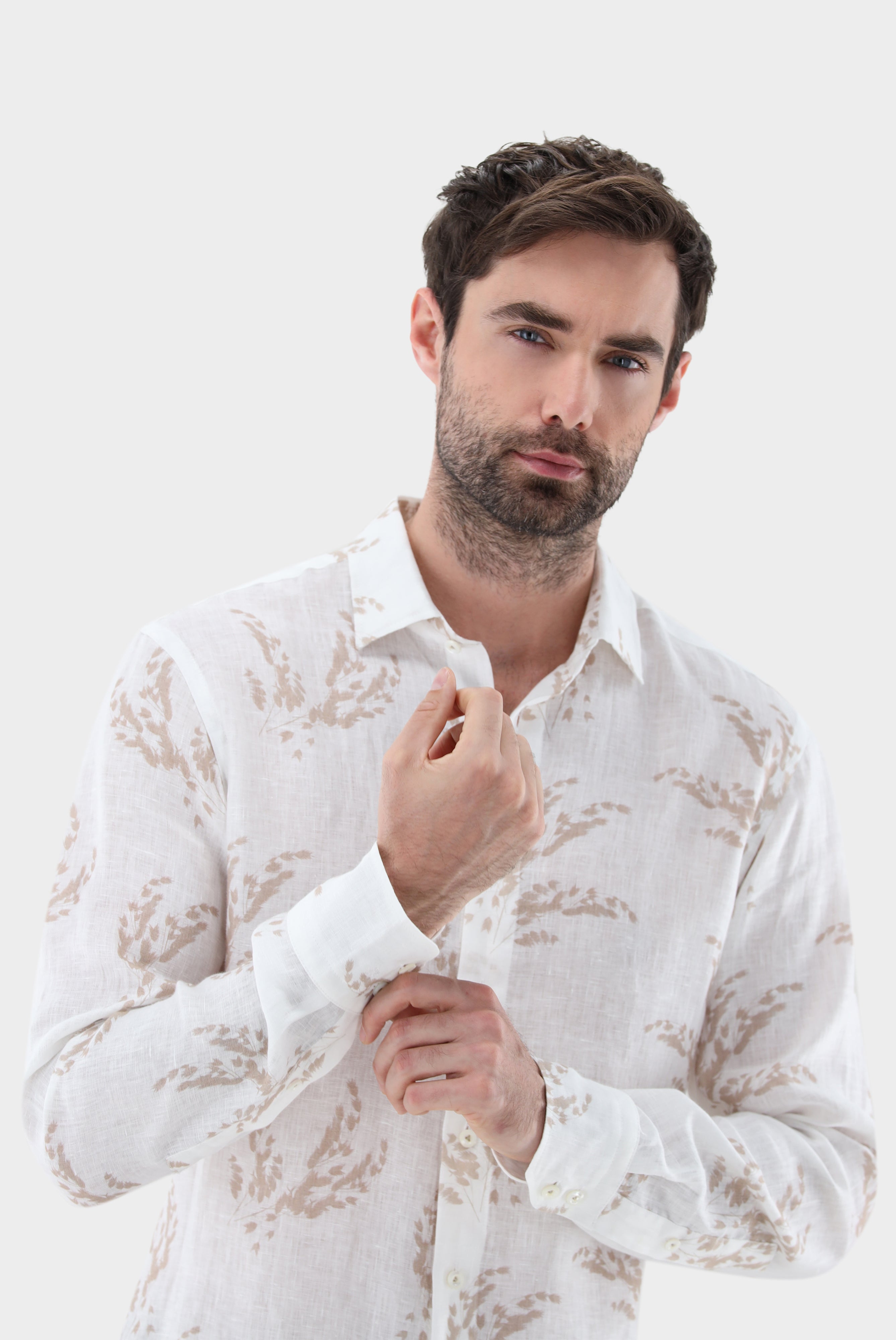 Van Laack-Leinen Hemd mit Druck Tailor Fit-Hemden & Blusen-Black-Deal-Outlet-by-ARCHIVIST