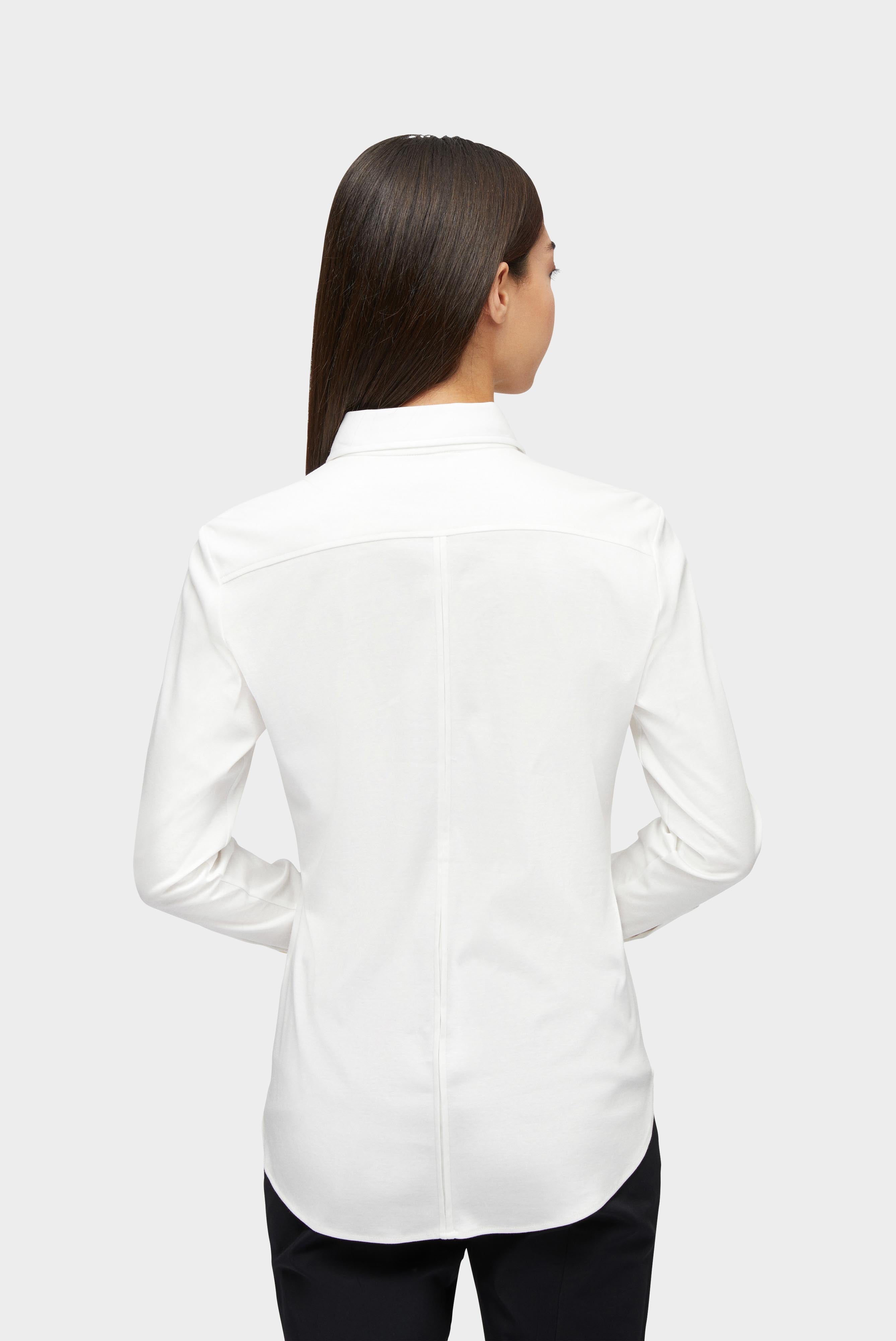 Jersey Hemdbluse Swiss Cotton Grau