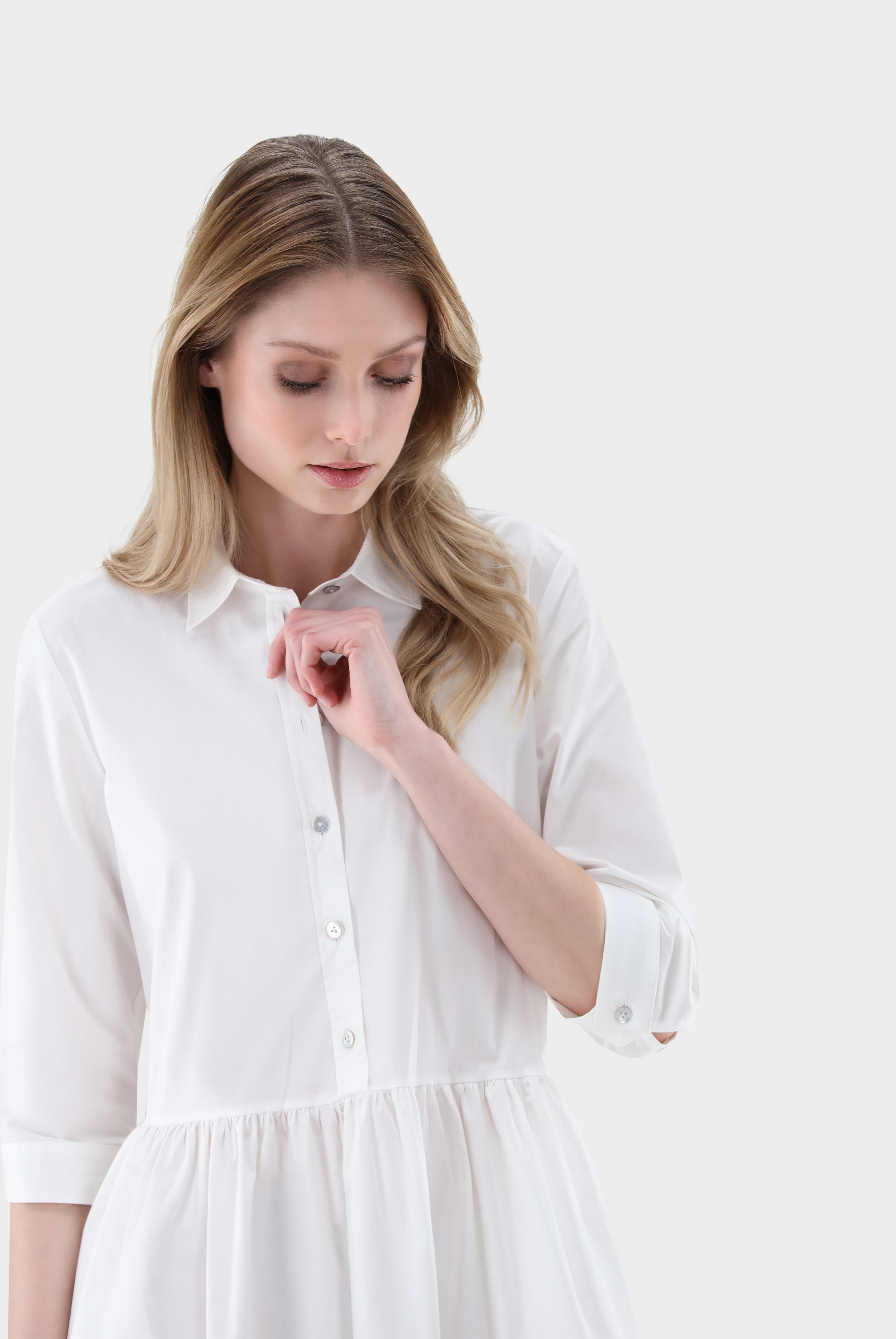 Van Laack-Midi-Hemdblusenkleid aus Baumwollstretch-Kleider & Röcke-Black-Deal-Outlet-by-ARCHIVIST