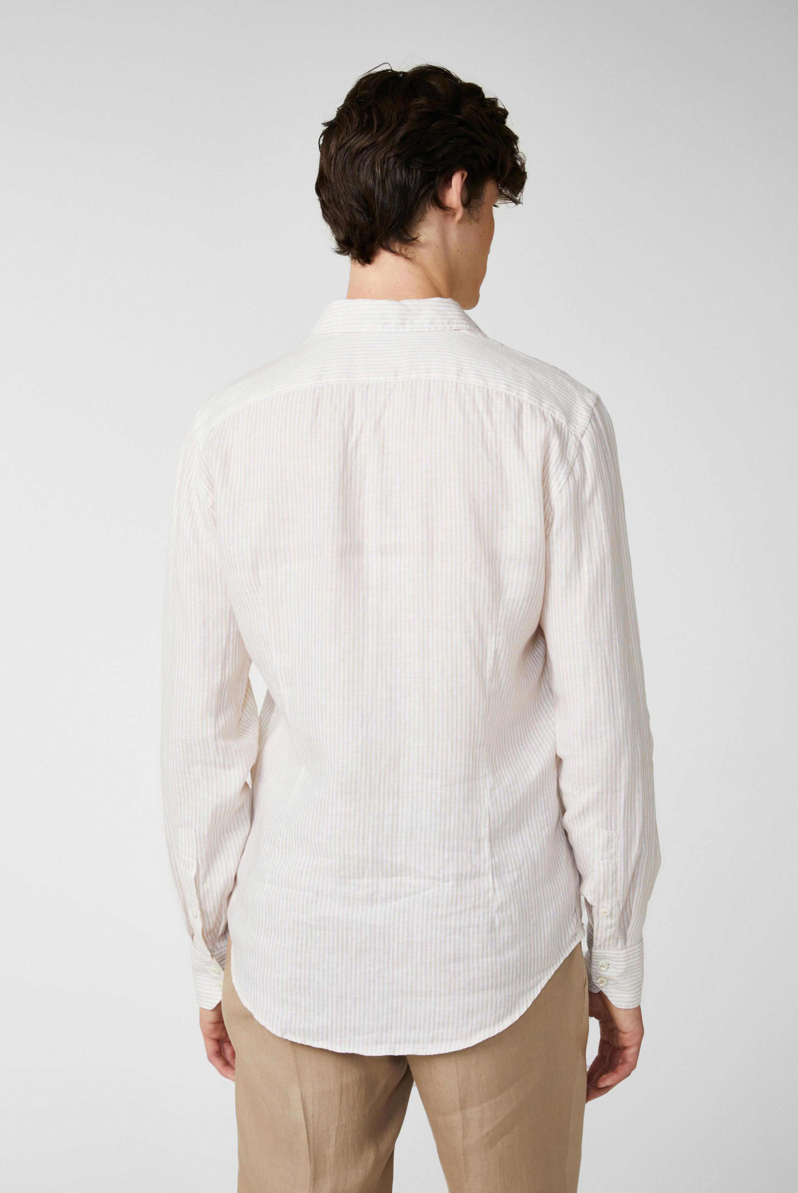 Van Laack-Gestreiftes Leinenhemd-Hemden & Blusen-Black-Deal-Outlet-by-ARCHIVIST