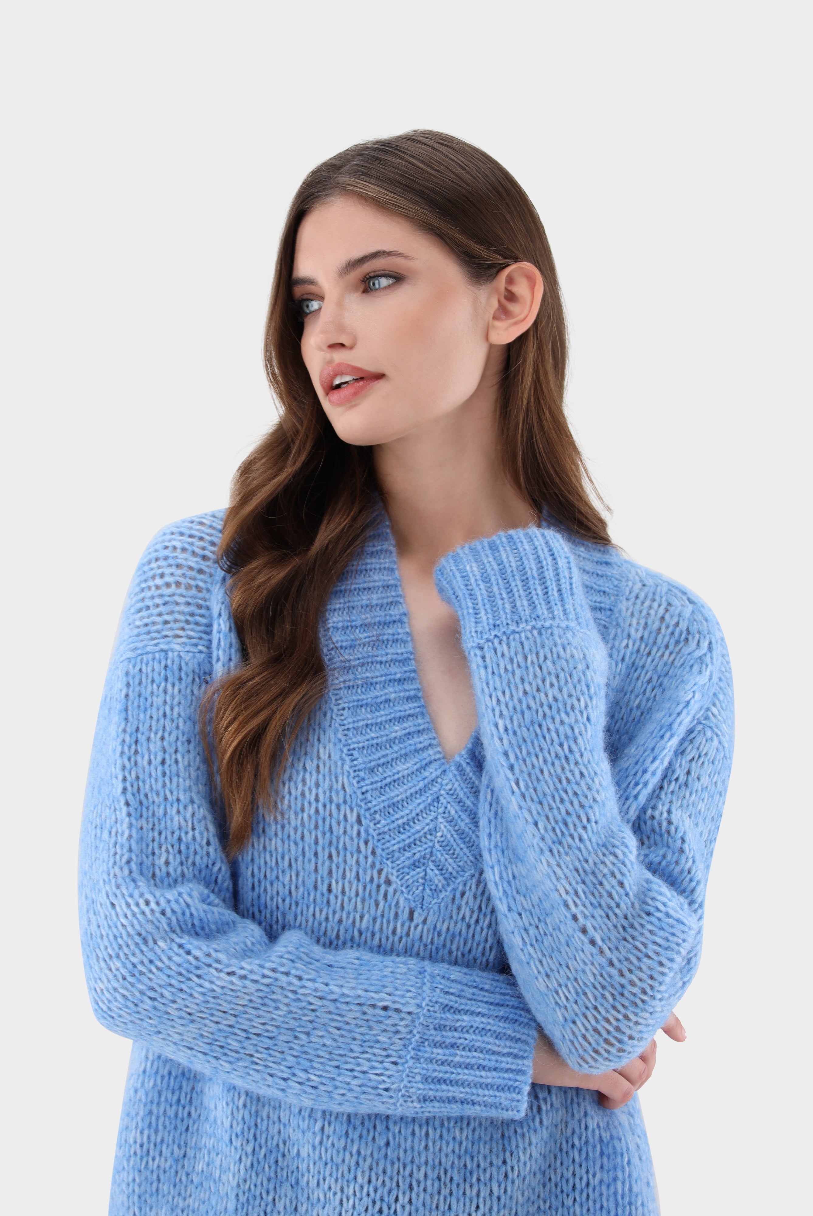 Van Laack-Leichter Oversize Pullover mit V-Aussschnitt-Strick & Pullover-Black-Deal-Outlet-by-ARCHIVIST