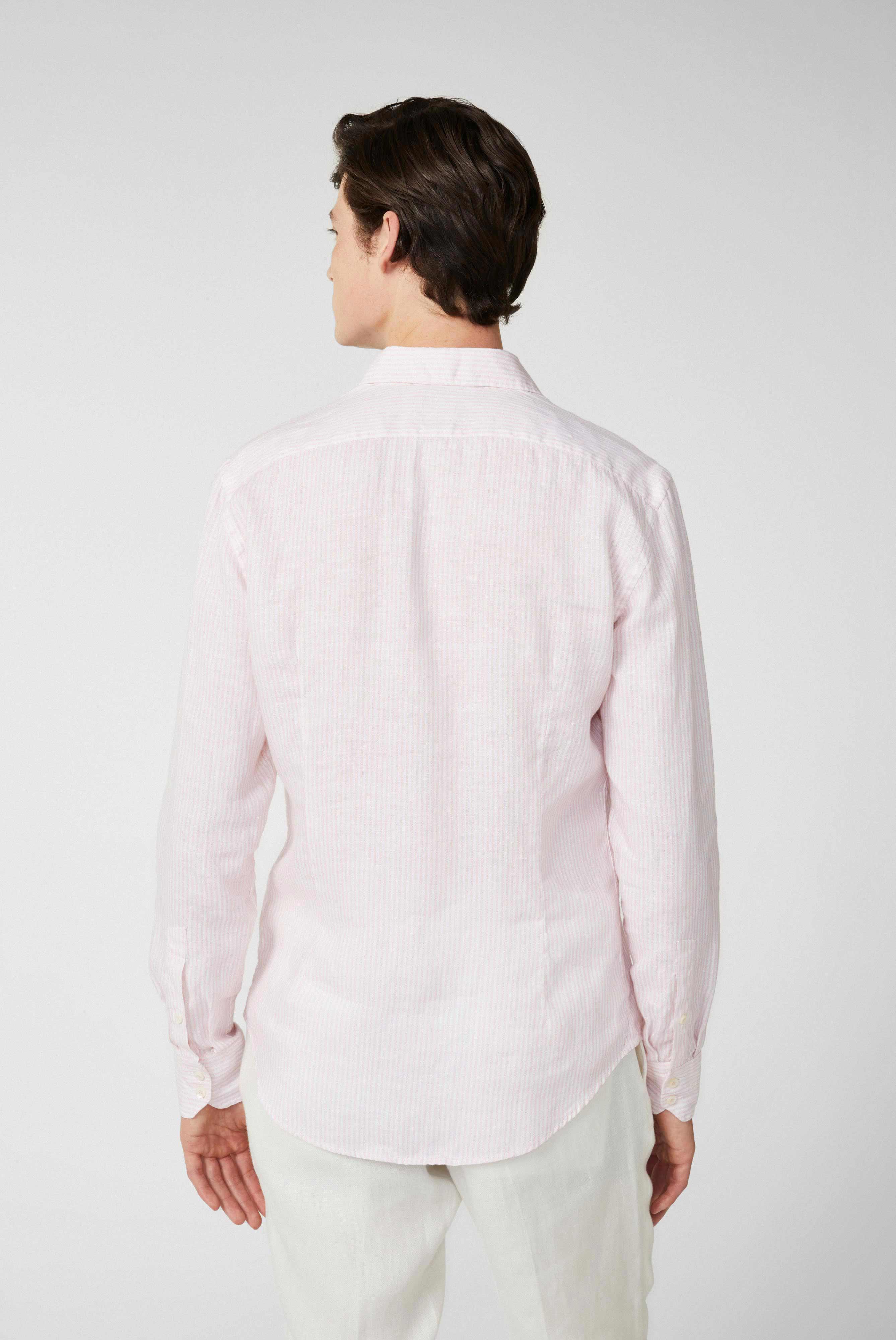 Van Laack-Gestreiftes Leinenhemd-Hemden & Blusen-Black-Deal-Outlet-by-ARCHIVIST