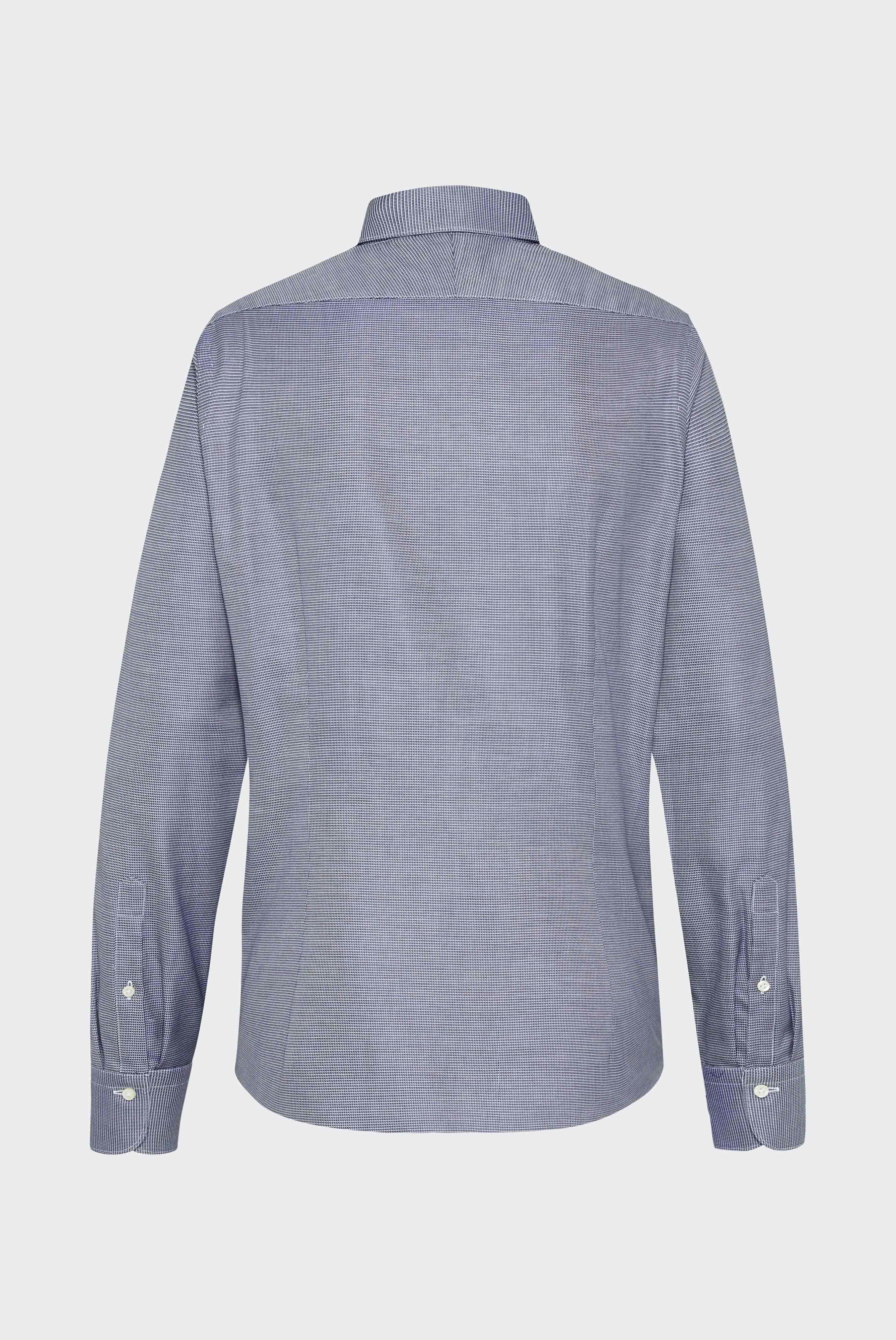 Hemd aus Baumwoll-Dobby mit Struktur Tailor Fit Grau