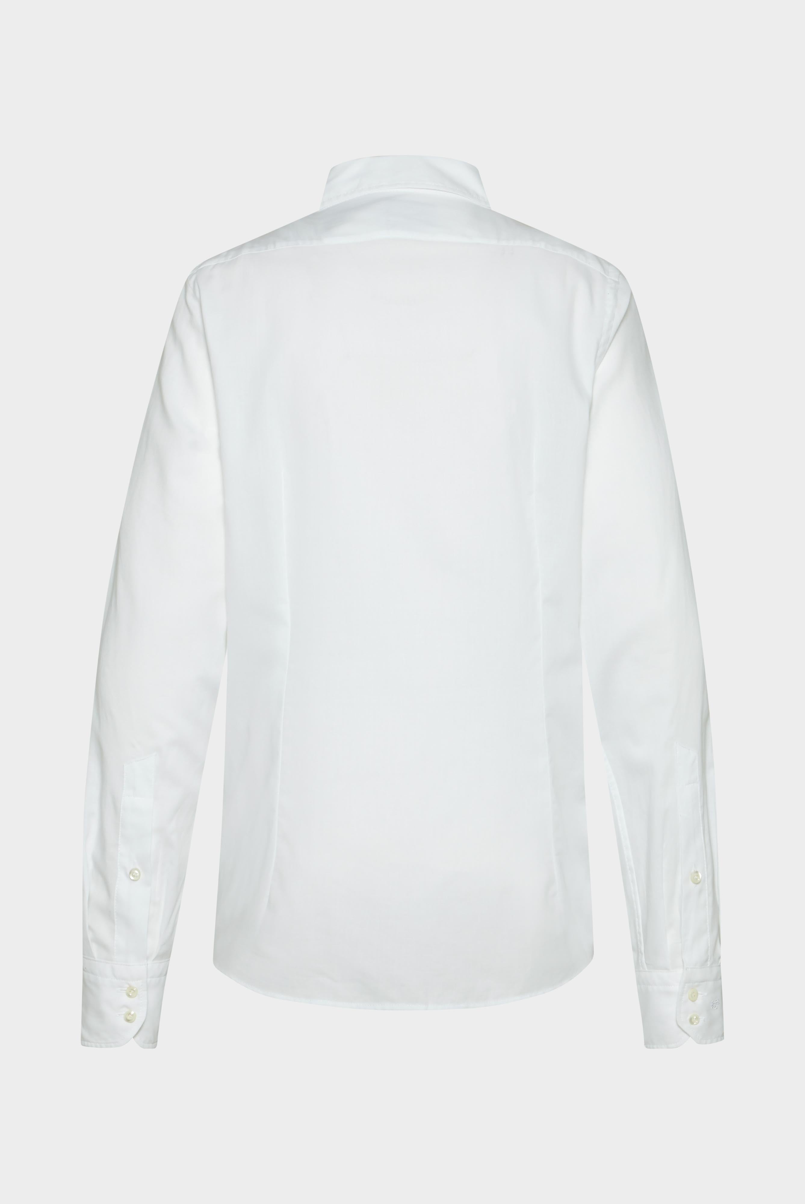 Twill Hemd mit Button Down Kragen Tailor Fit Weiß