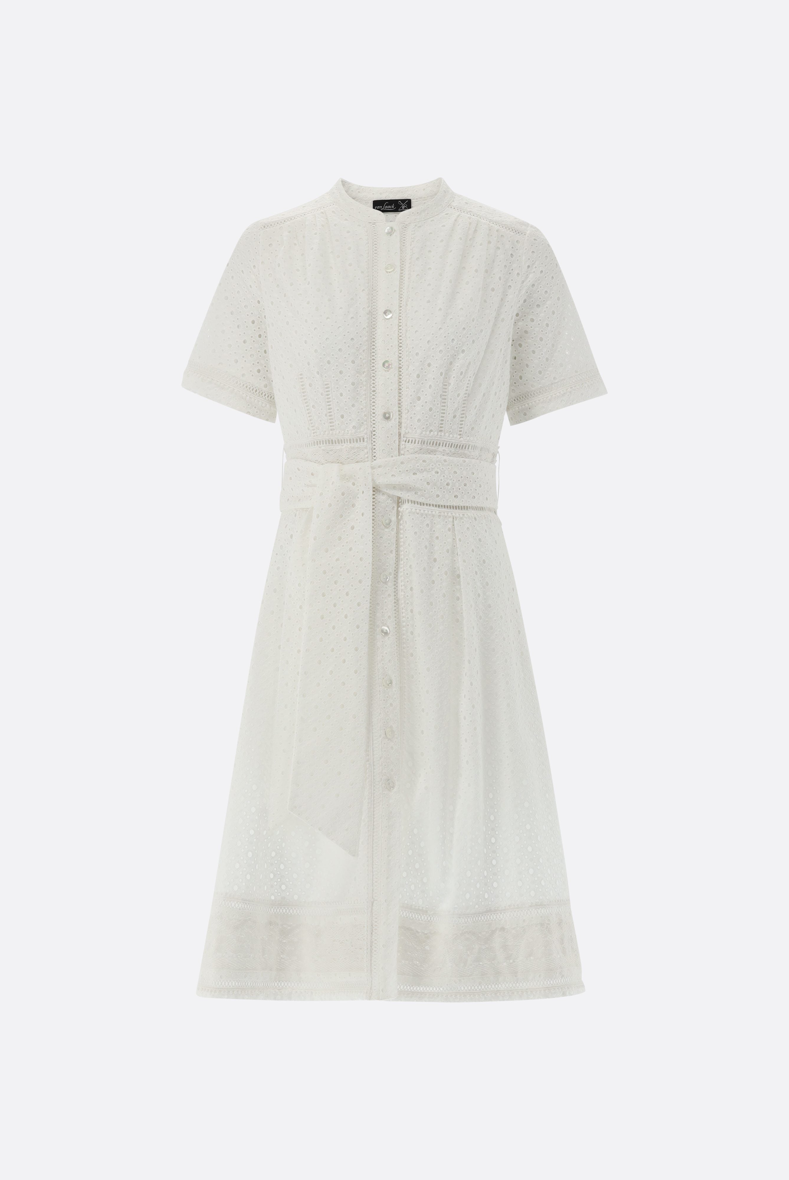 Van Laack-Knielanges Kleid mit Lochstickerei-Kleider & Röcke-Black-Deal-Outlet-by-ARCHIVIST