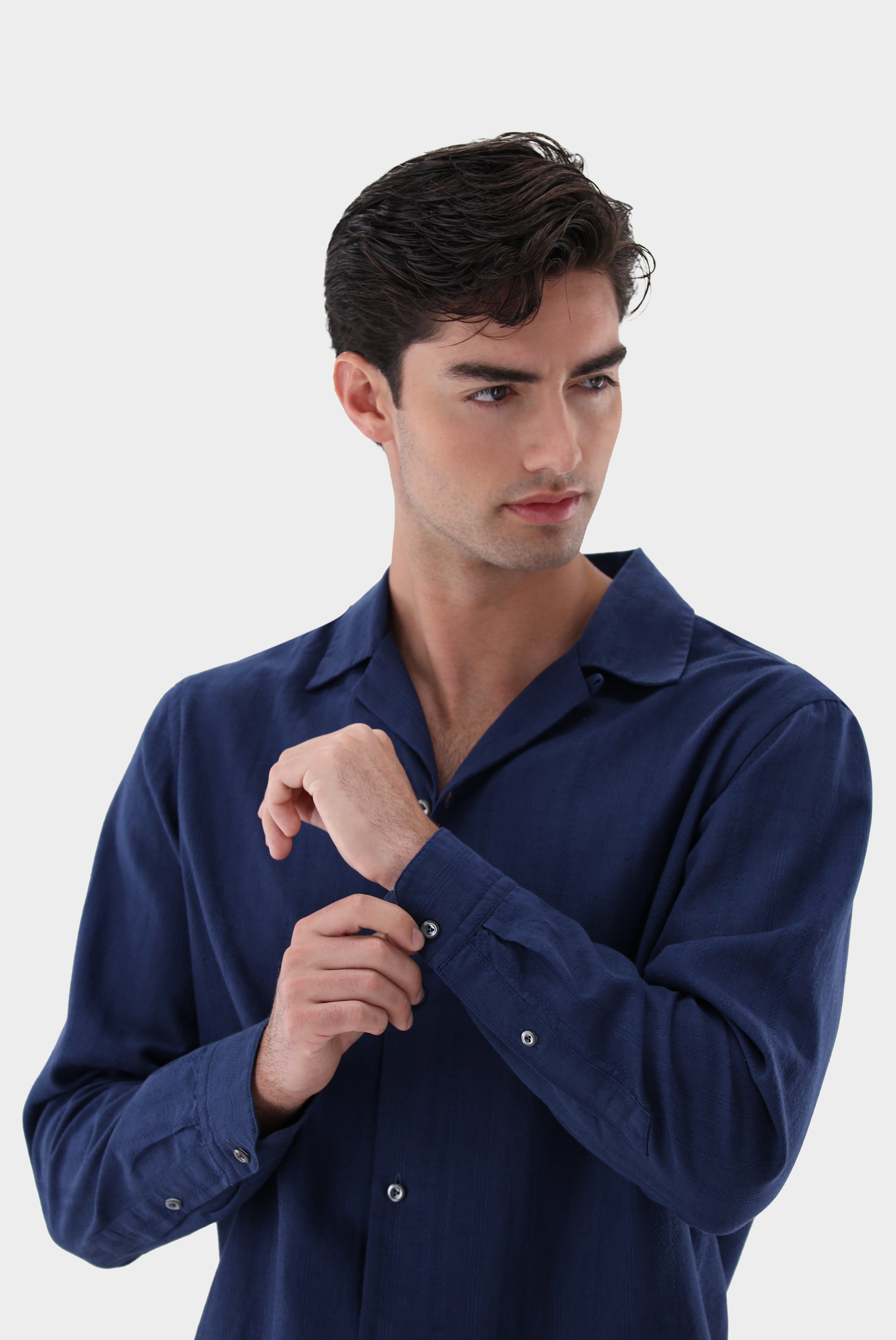 Van Laack-Hemd mit Reverskragen und Ajoure Streifen-Hemden & Blusen-Black-Deal-Outlet-by-ARCHIVIST