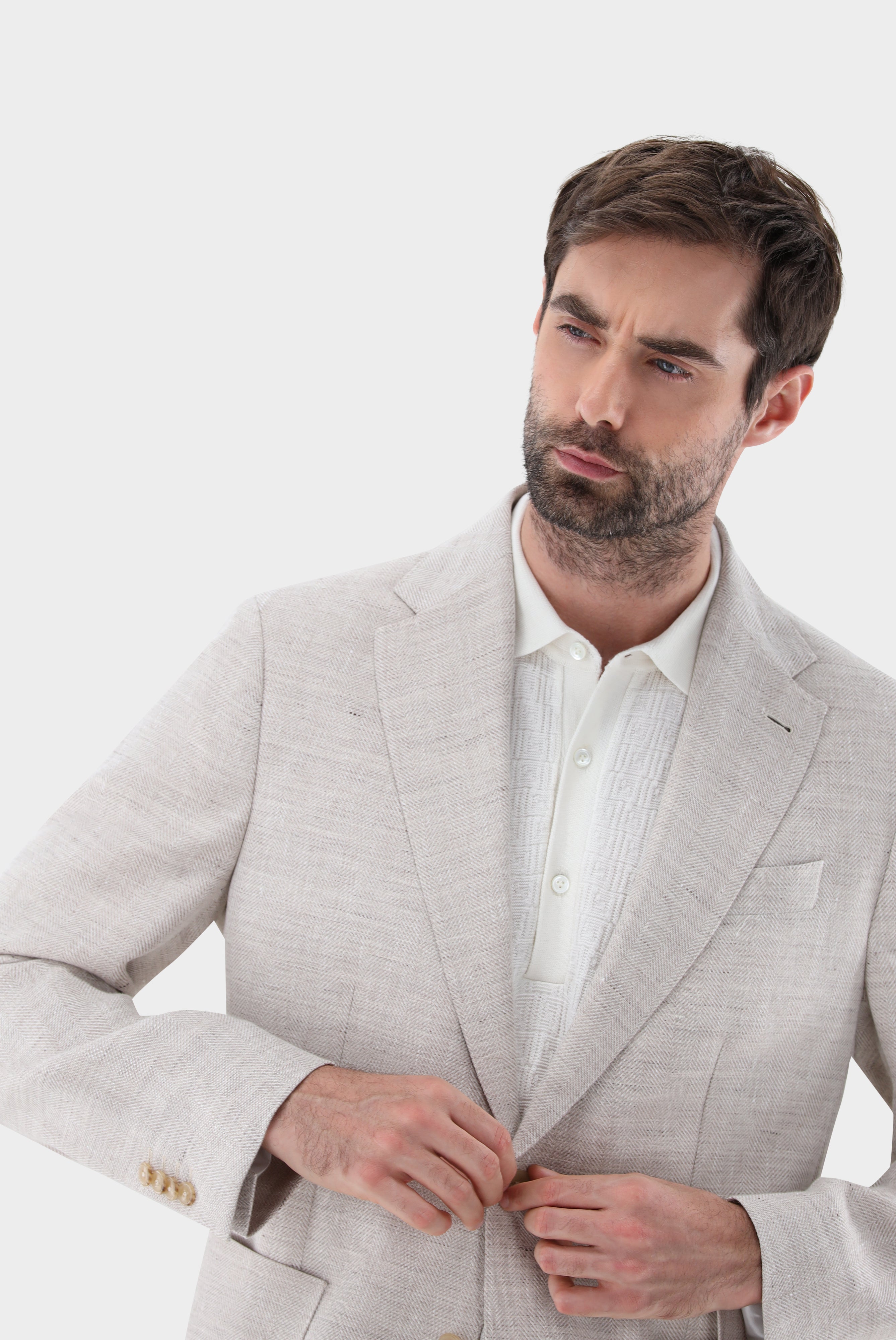 Ungefüttertes Sakko mit Leinen