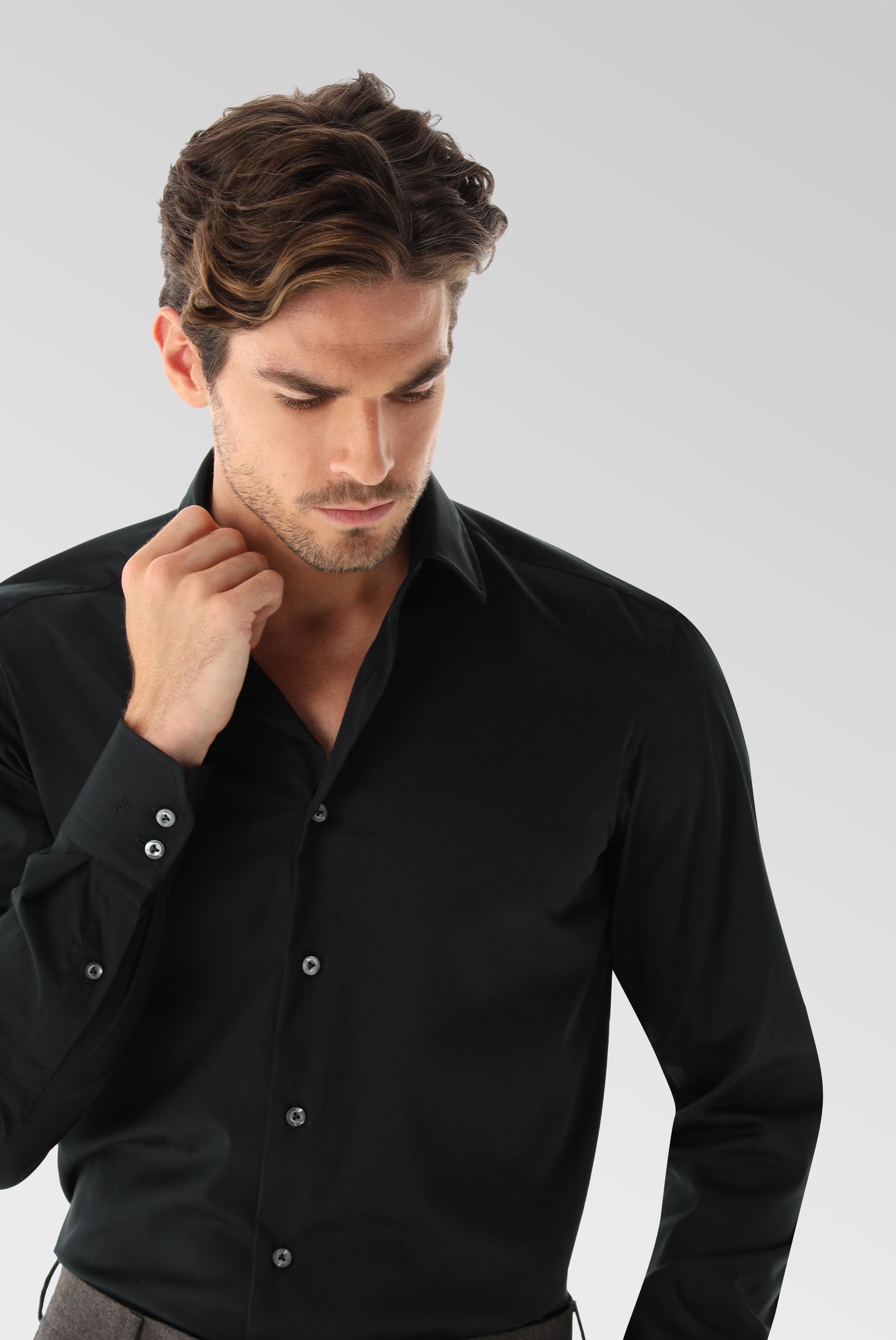 Chemise en popeline, coupe ajustée