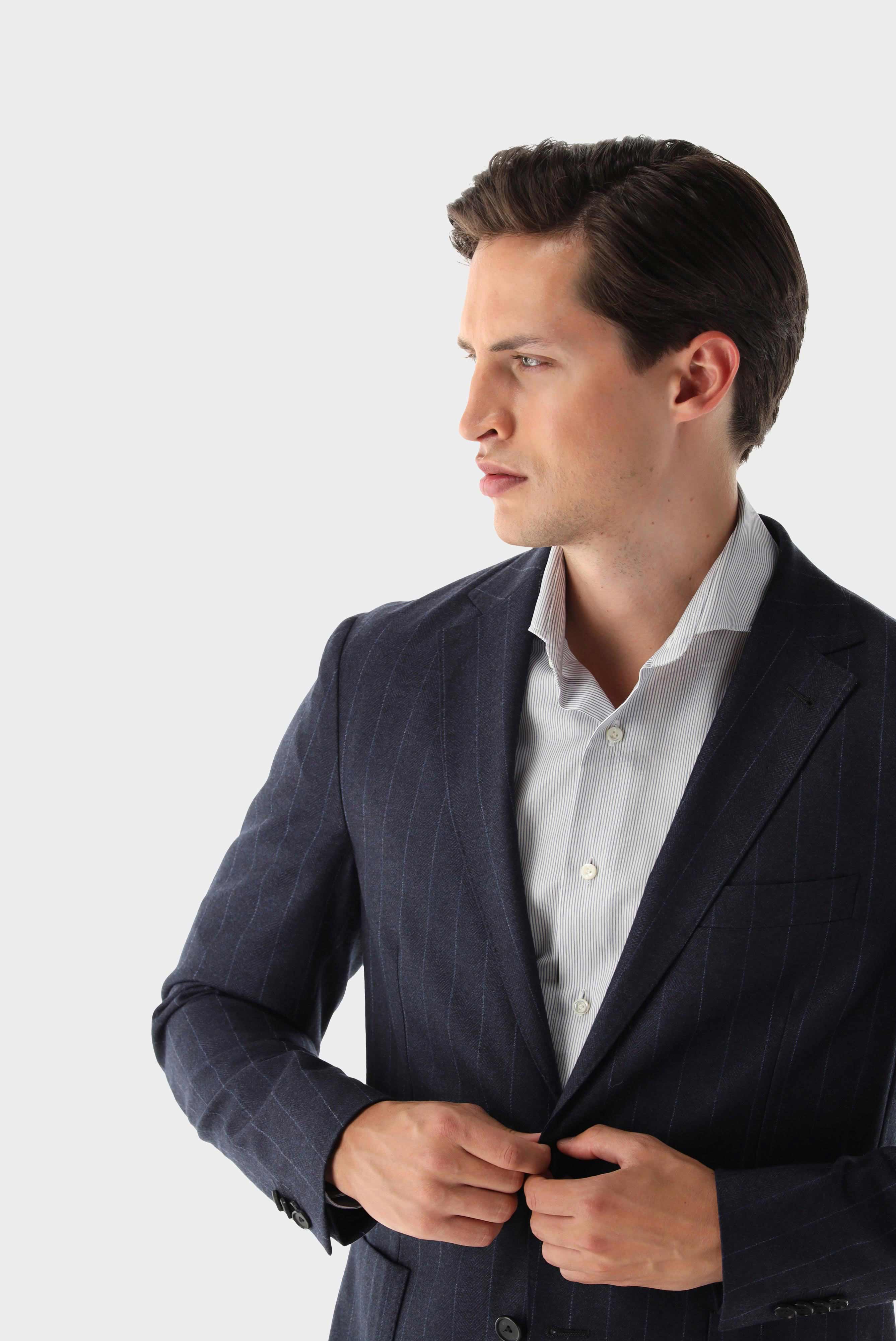 Sakko aus Wolle mit Nadelstreifen