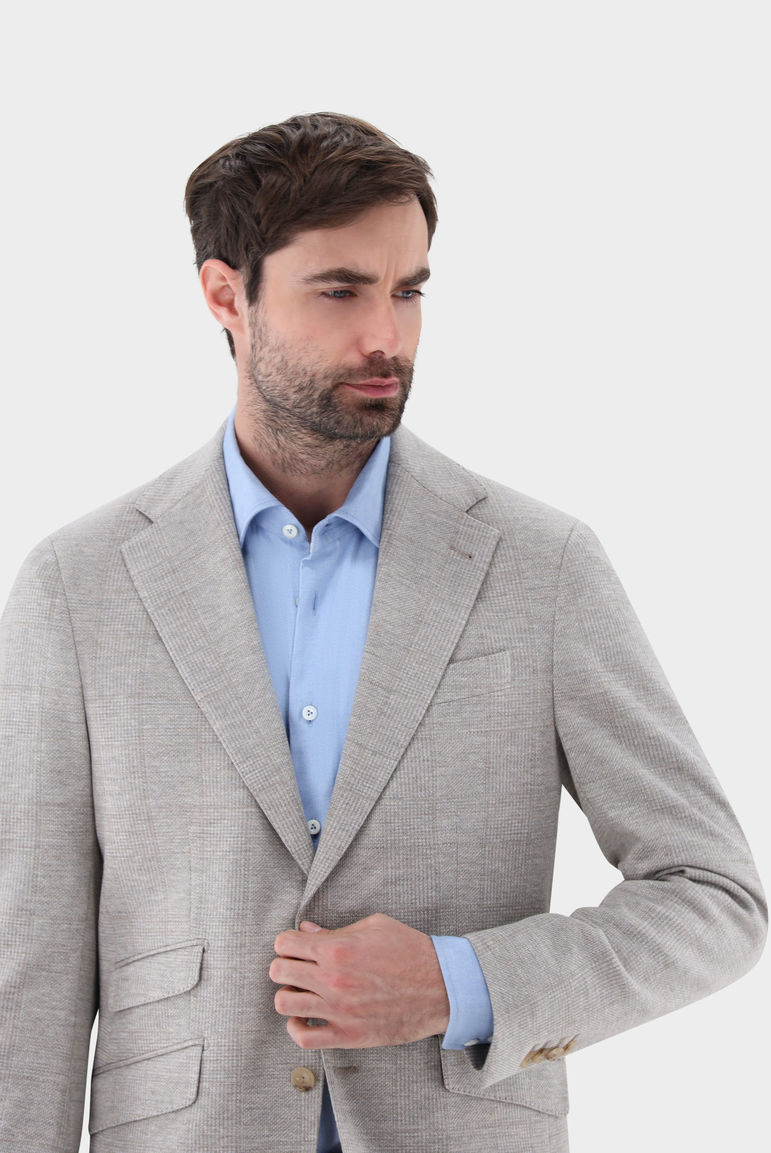 Kariertes Jersey Sakko