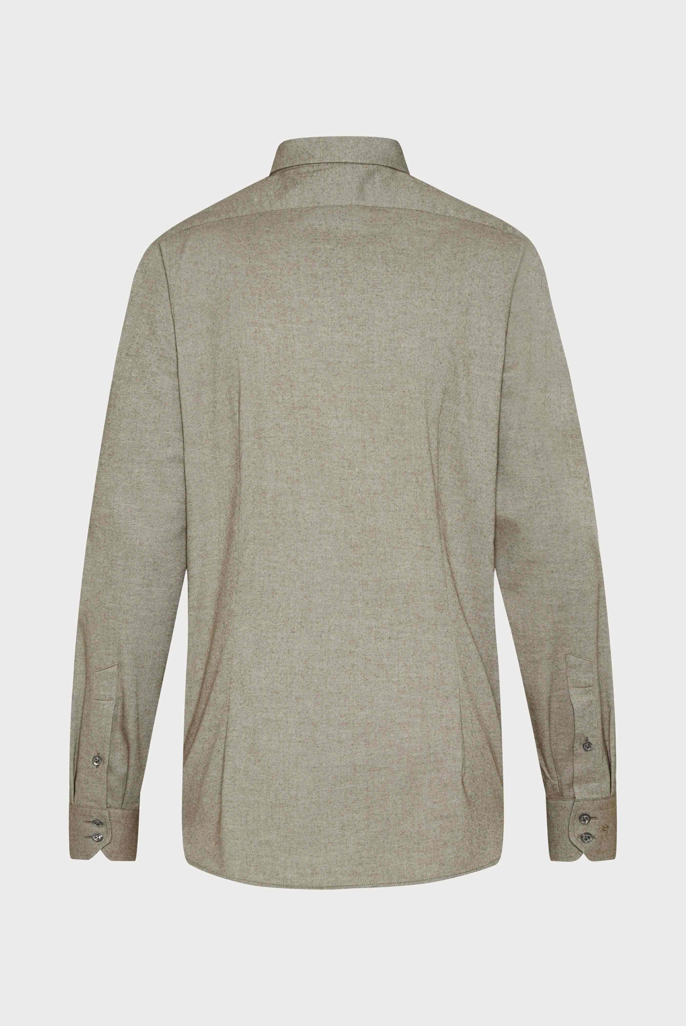 Van Laack-Twill Hemd mit Kentkragen und brushed Optik Tailor Fit Braun-Hemden & Blusen-Black-Deal-Outlet-by-ARCHIVIST