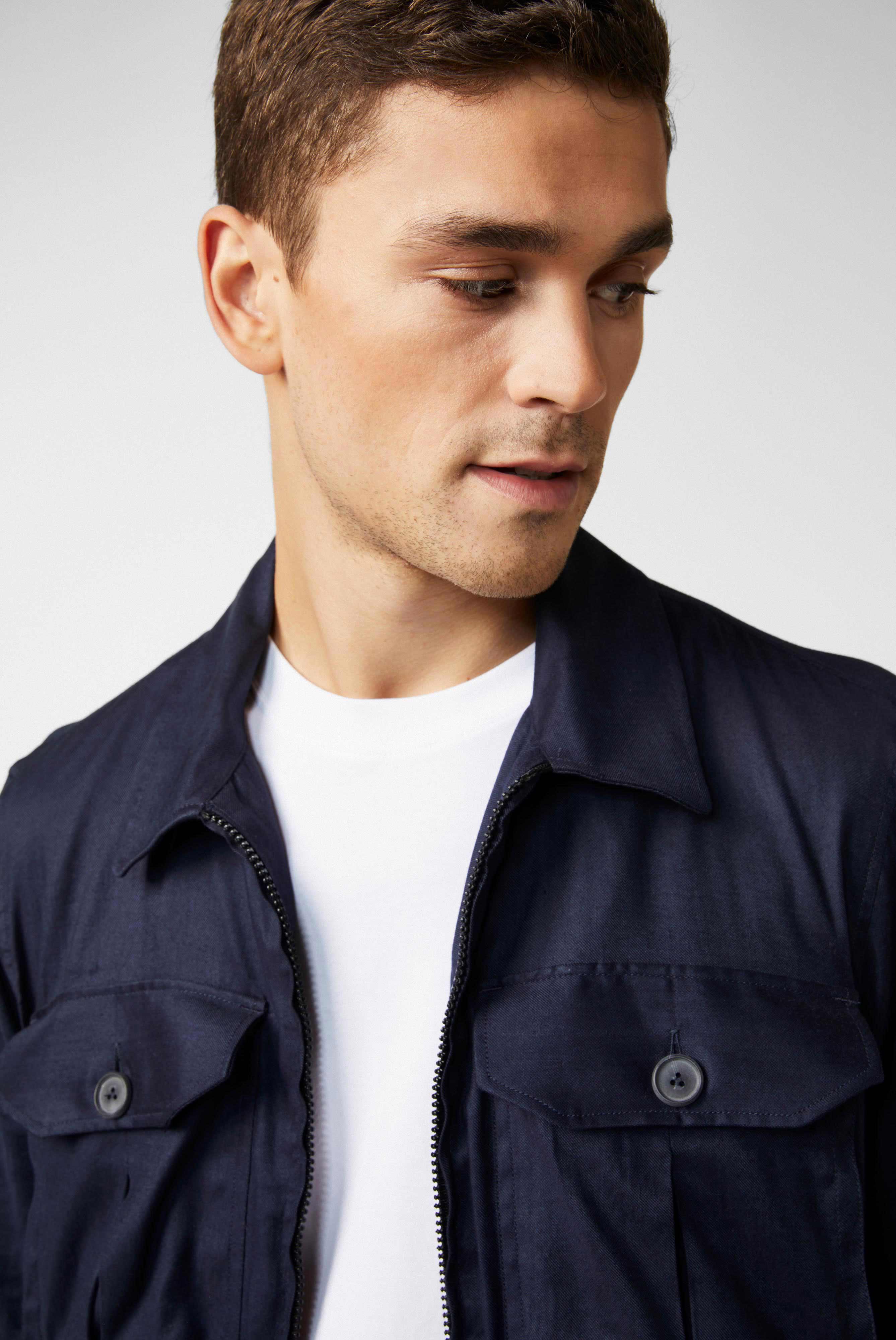 Van Laack-Leichtes Überhemd im Bomberjacken-Stil Blau-Hemden & Blusen-Black-Deal-Outlet-by-ARCHIVIST