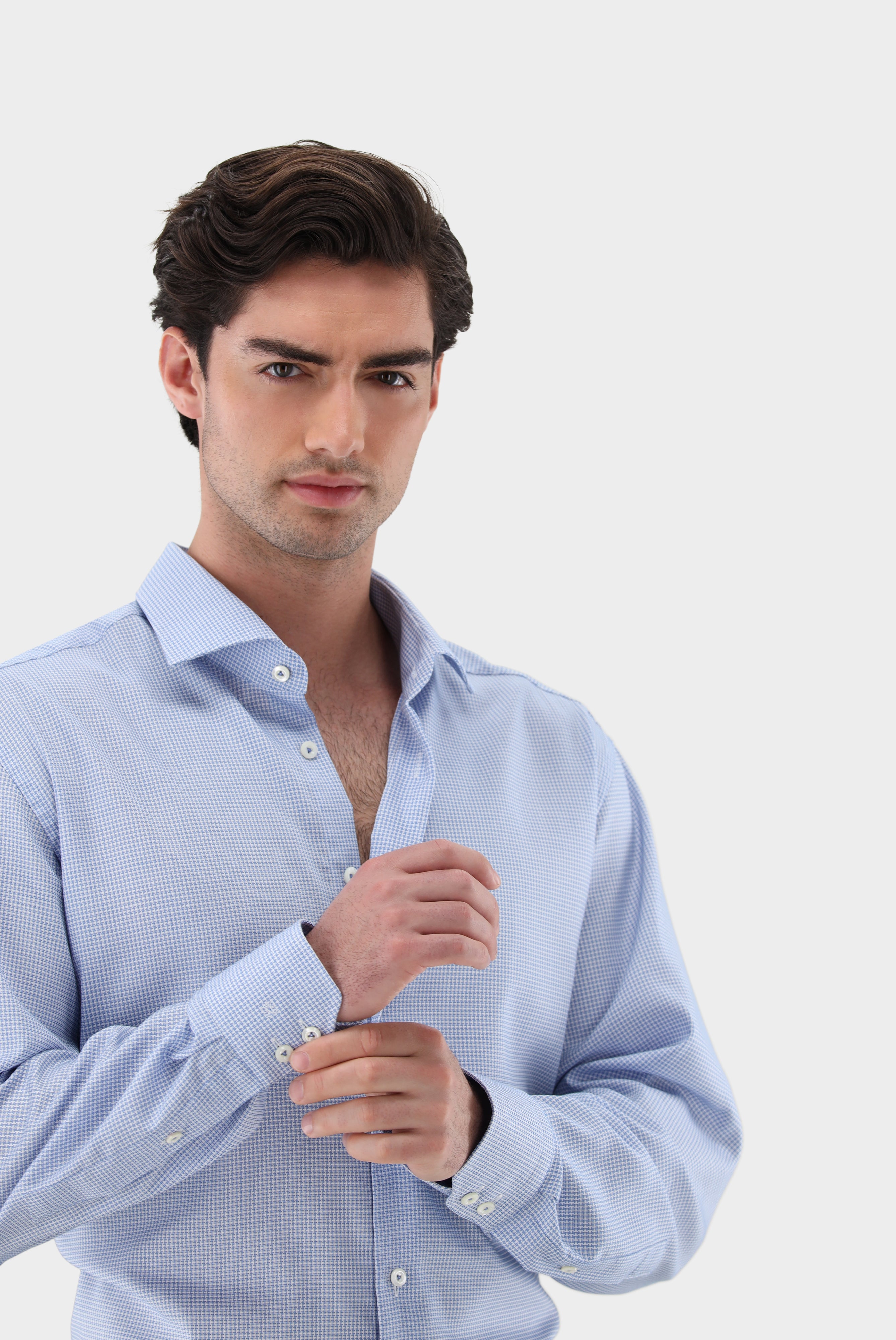 Non-iron checked shirt, tailor fit