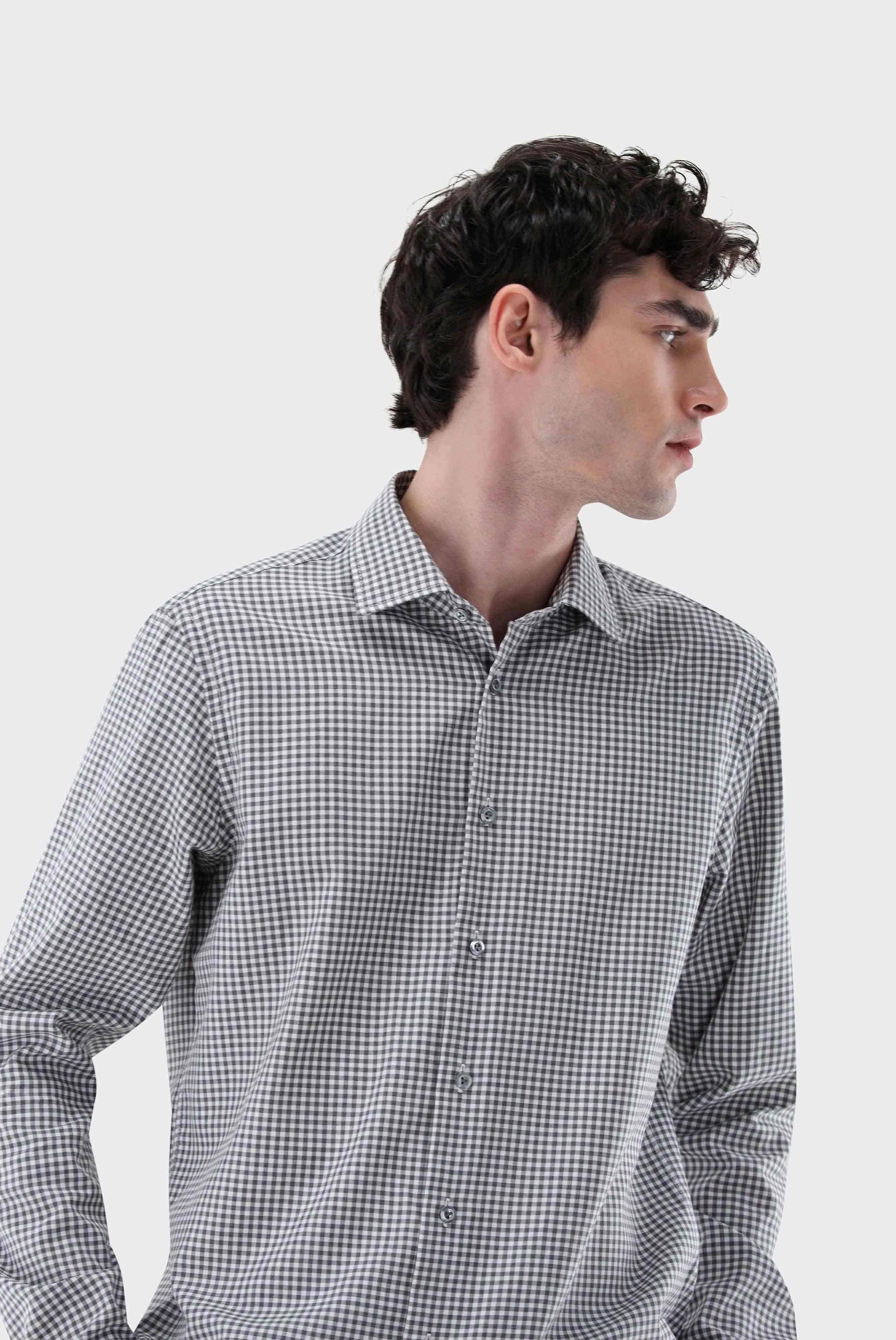 Kariertes Flanellhemd Slim fit