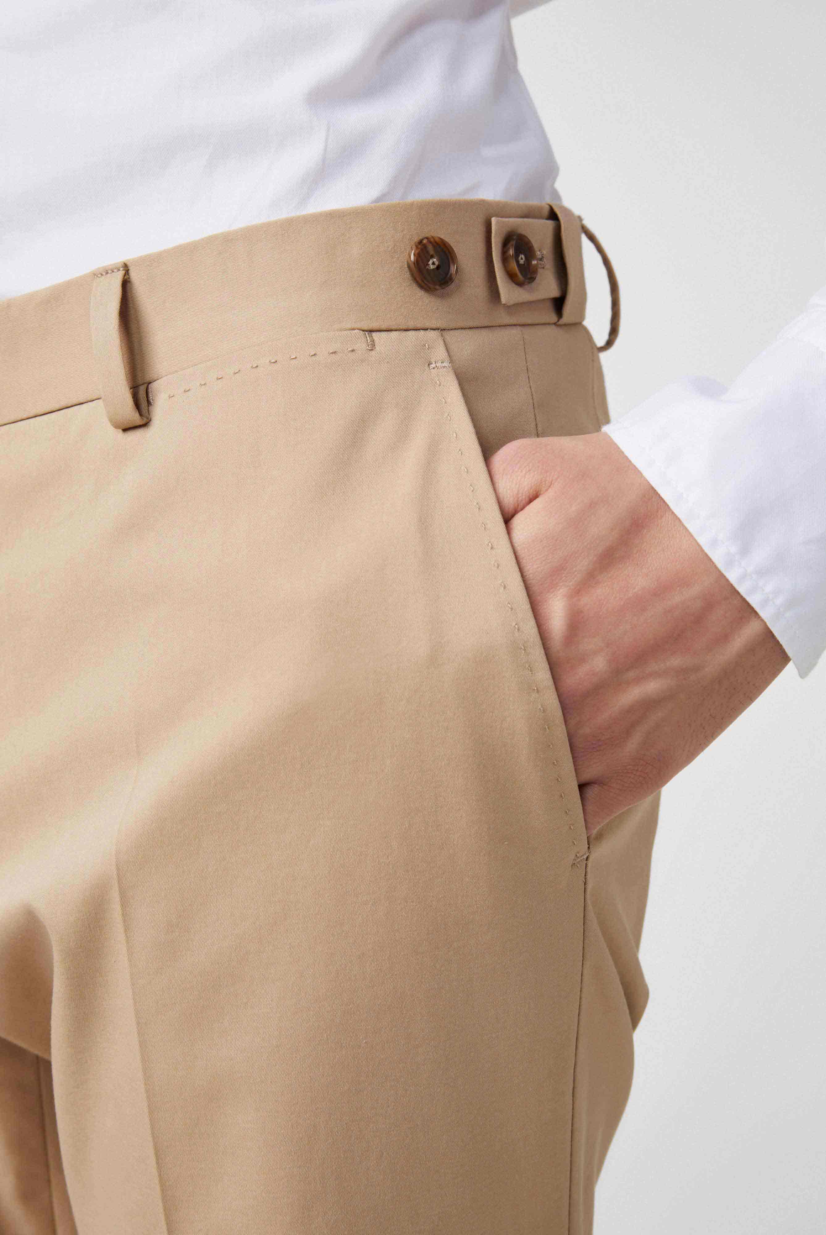 Van Laack-Baumwoll-Stretch Hose Slim Fit Grau-Hosen-Black-Deal-Outlet-by-ARCHIVIST