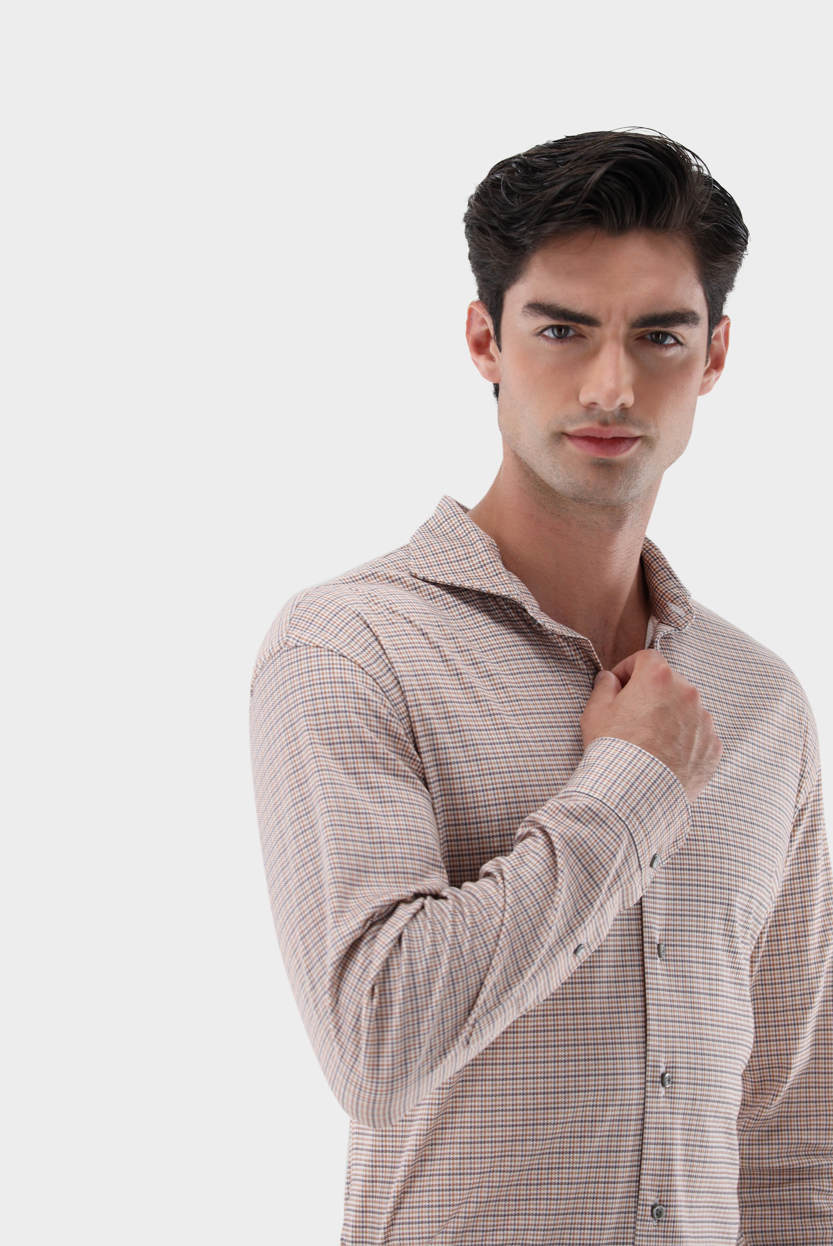 Jersey shirt made of Swiss cotton with texture