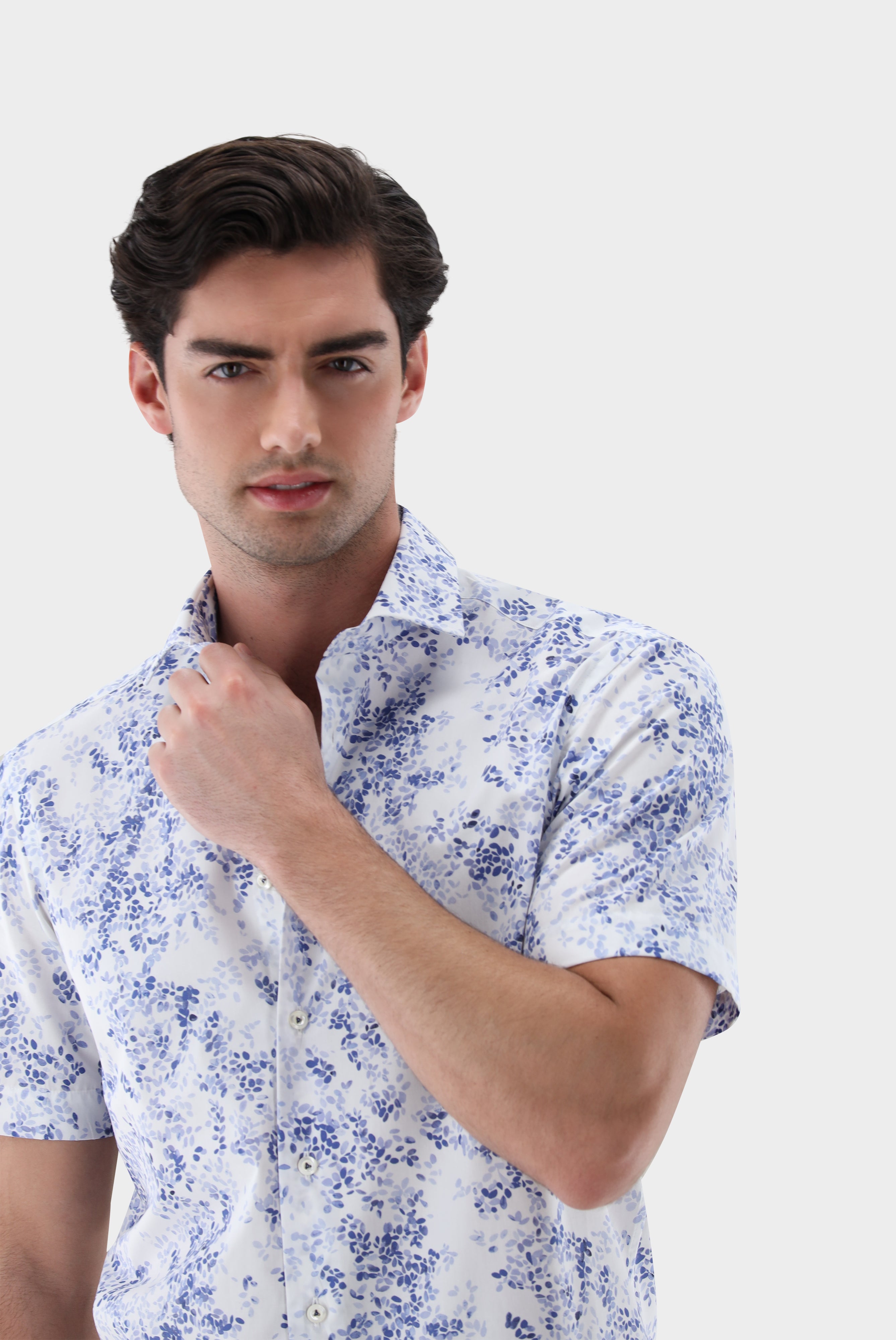 Van Laack-Popeline Hemd mit Blumen-Druck Tailor Fit-Hemden & Blusen-Black-Deal-Outlet-by-ARCHIVIST