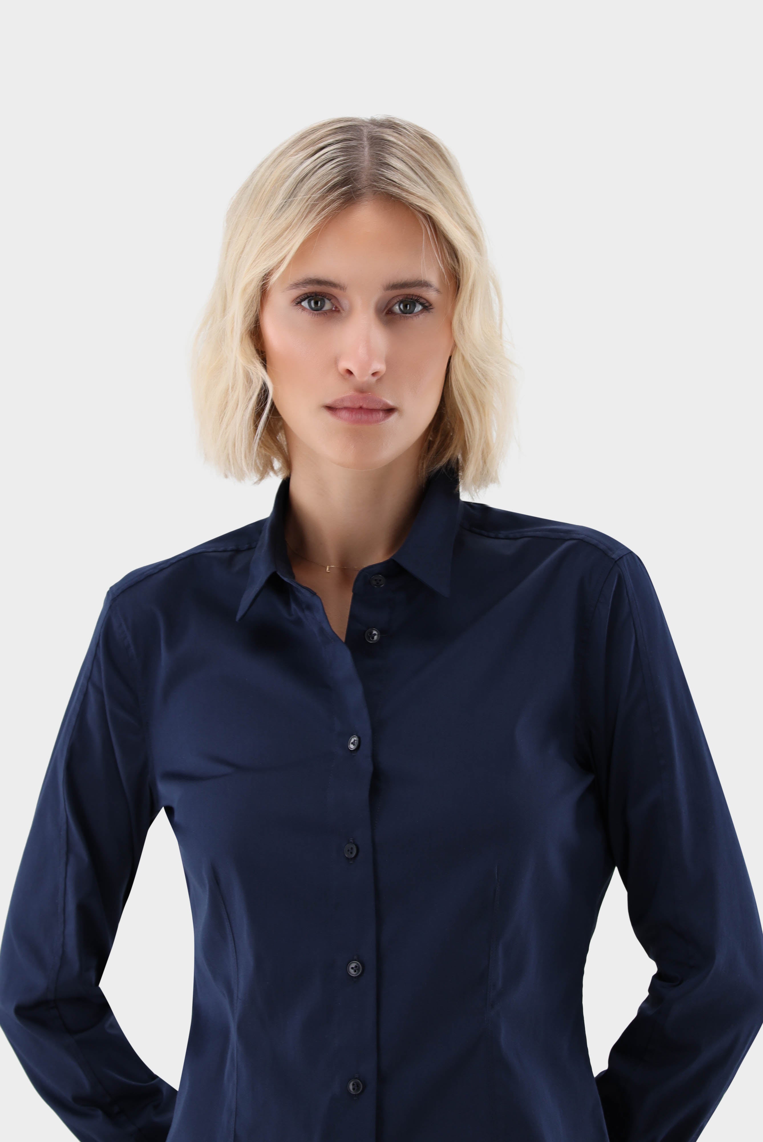 Hemdbluse mit Stretch Slim Fit