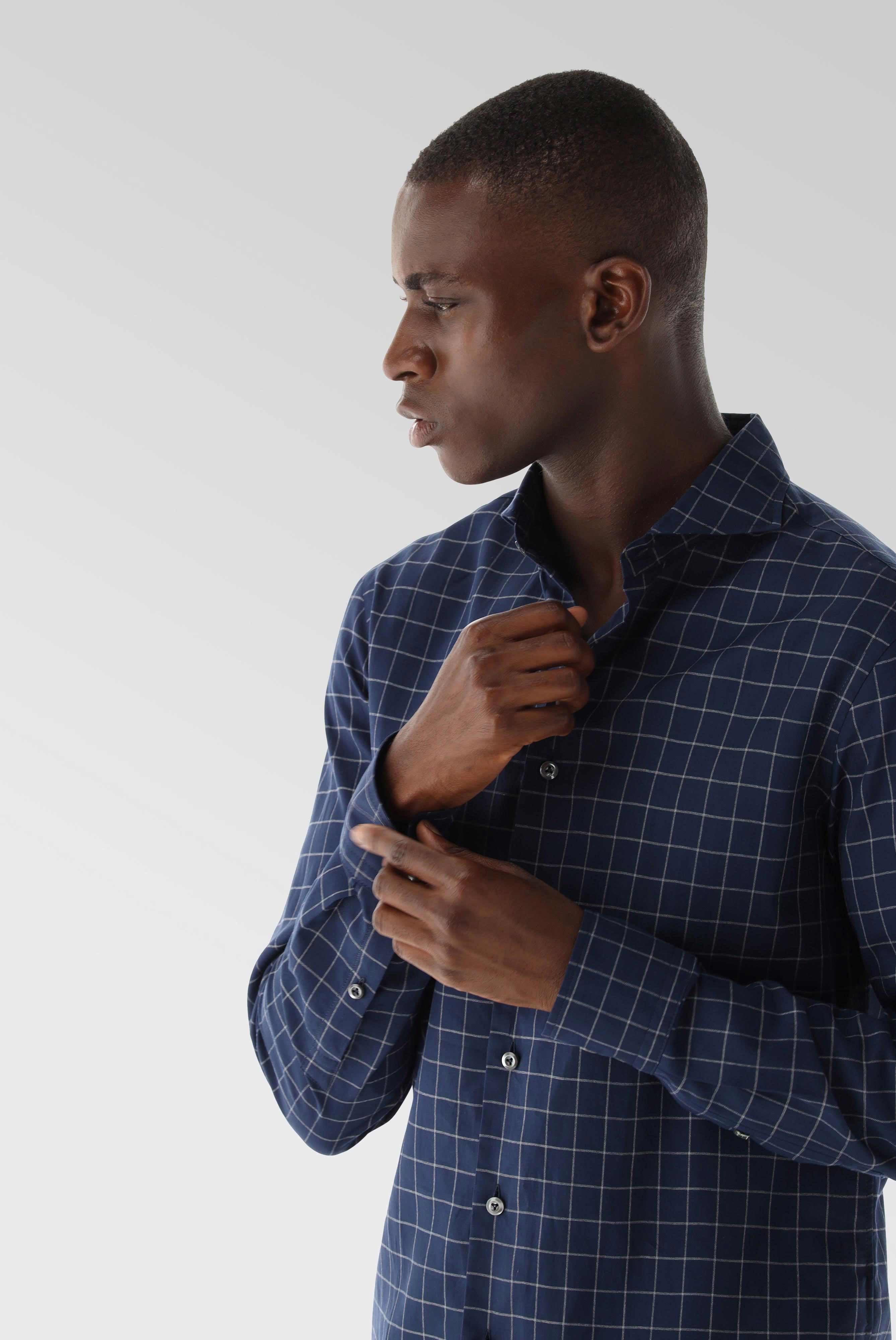 Van Laack-Kariertes Flanellhemd Tailor Fit-Hemden & Blusen-Black-Deal-Outlet-by-ARCHIVIST