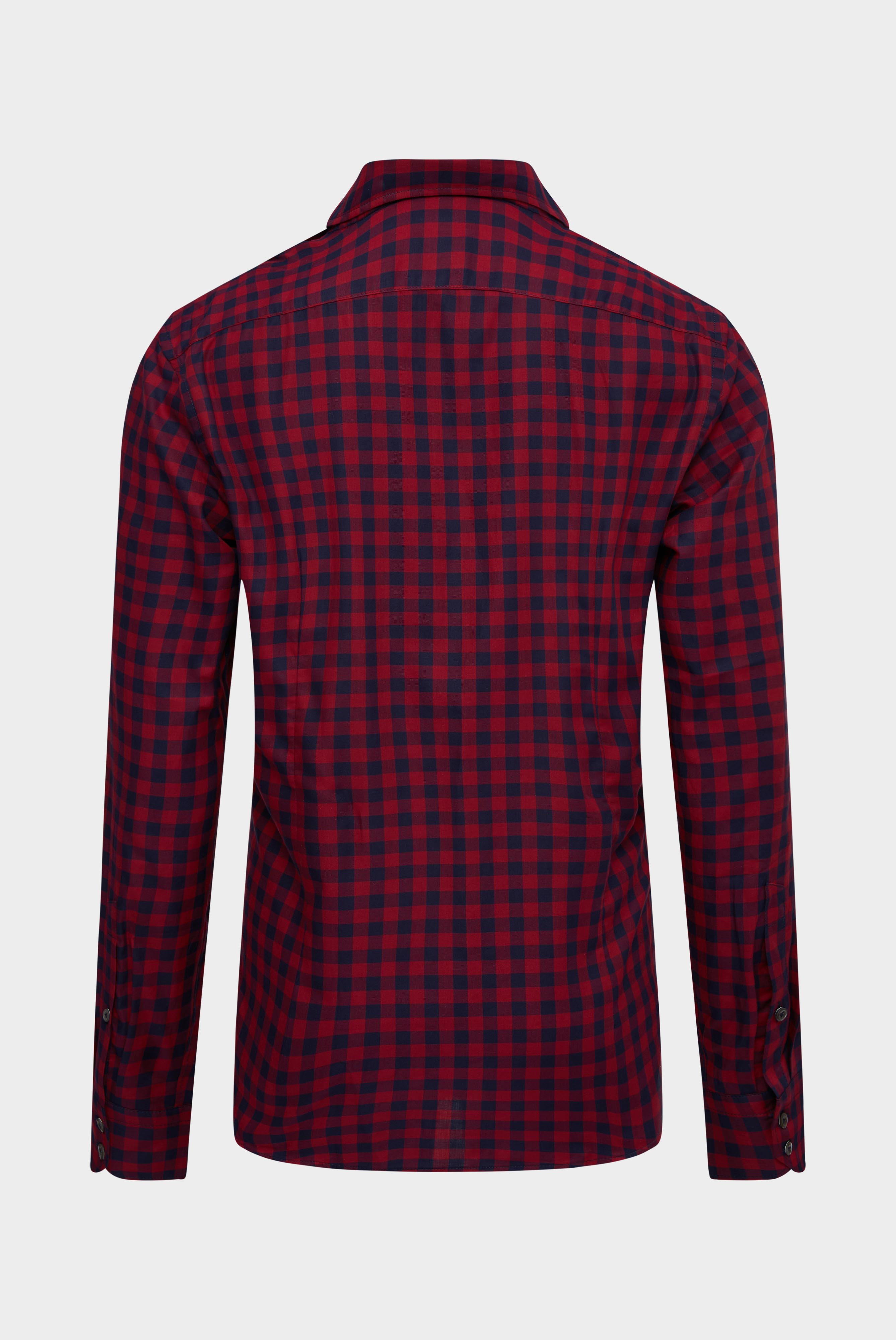 Van Laack-Hemd mit Kentkragen Slim Fit Blau/Rot Kariert-Hemden & Blusen-Black-Deal-Outlet-by-ARCHIVIST