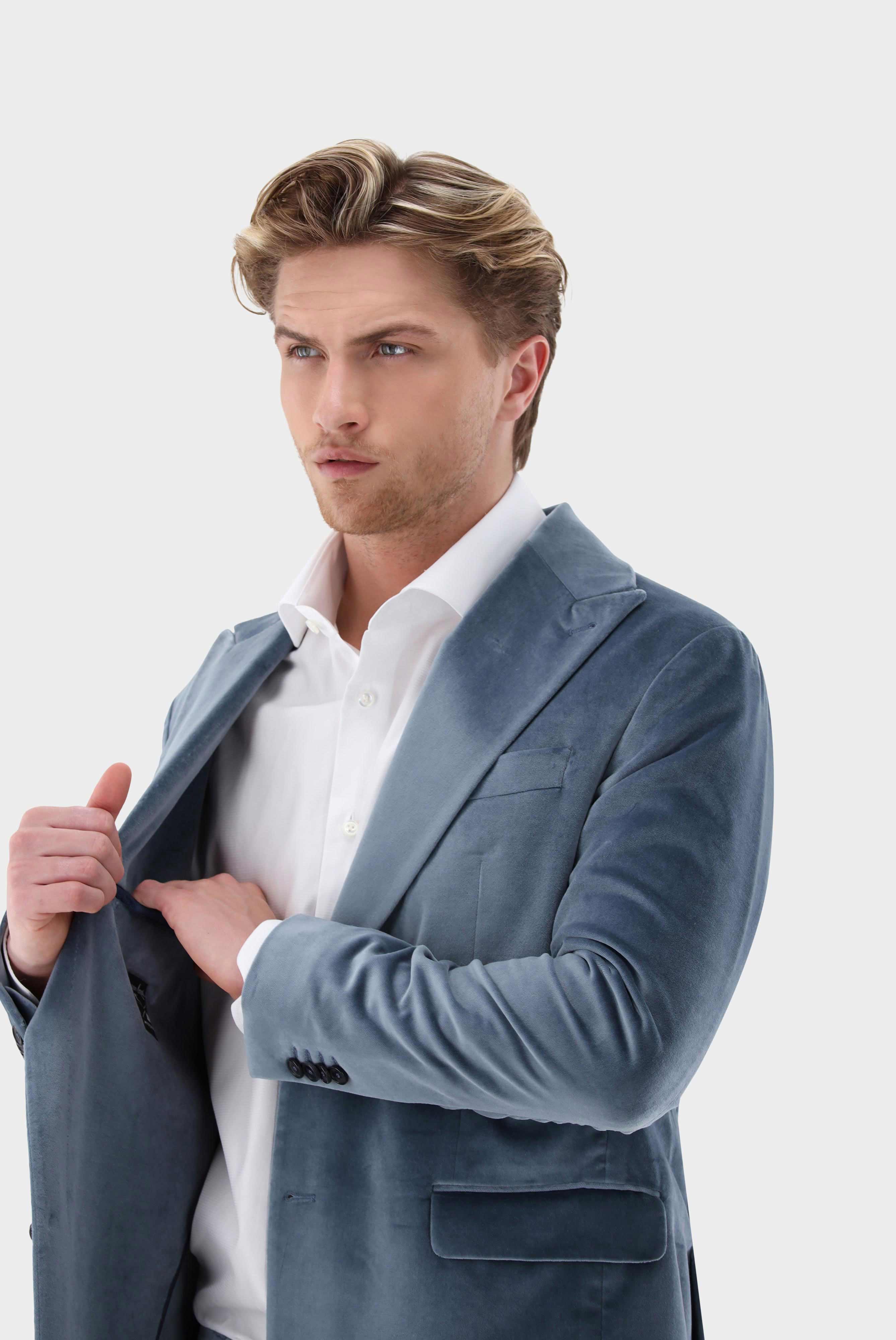 Sakko aus Samt mit Spitzfasson